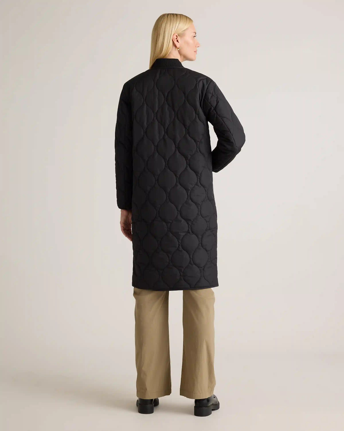 Featherless Quilted Puffer Long Coat