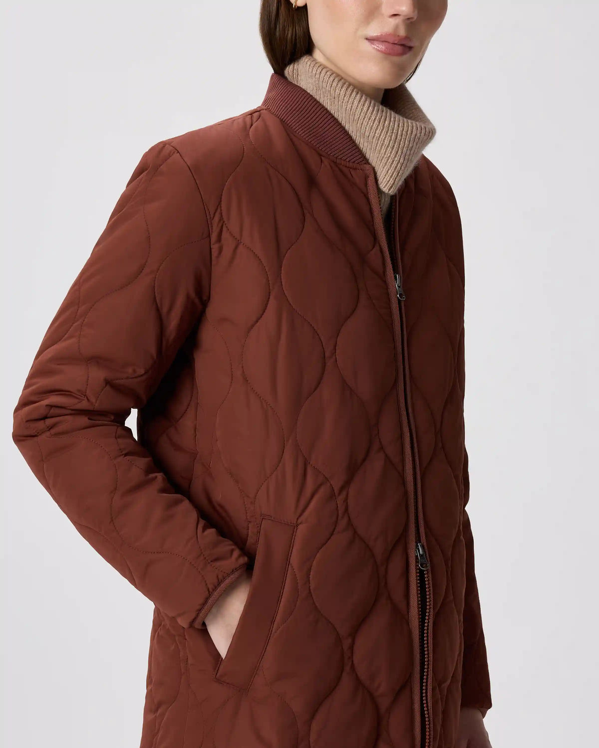 Featherless Quilted Puffer Long Coat