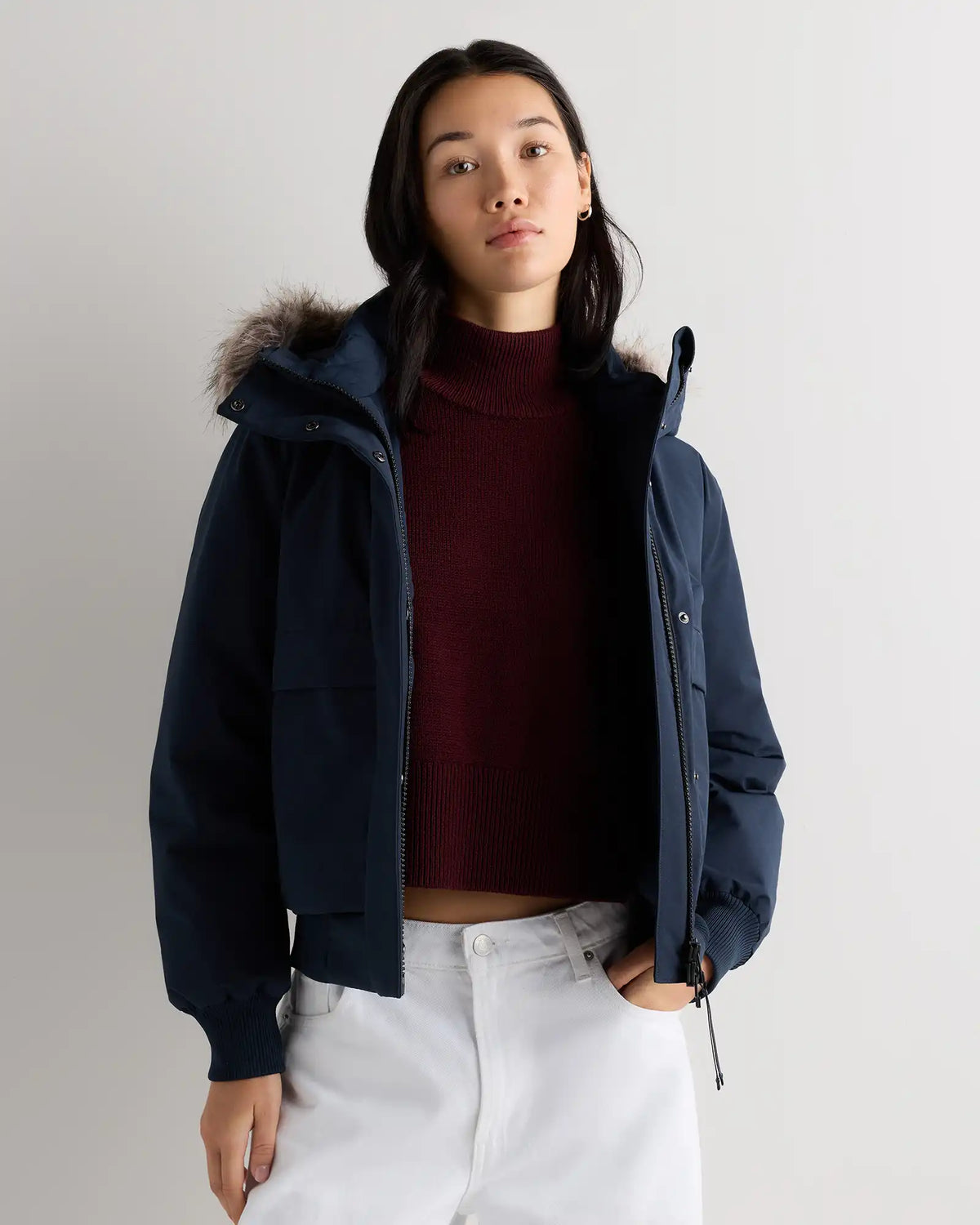 Responsible Down Hooded Short Parka