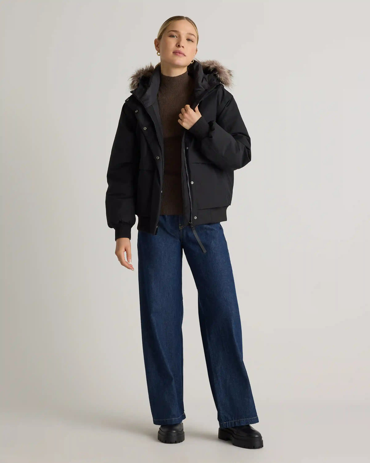 Responsible Down Hooded Short Parka