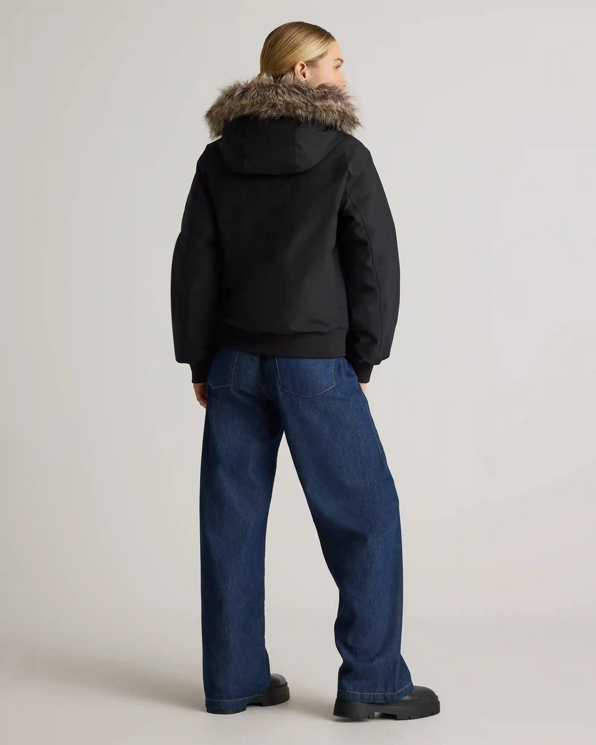 Responsible Down Hooded Short Parka