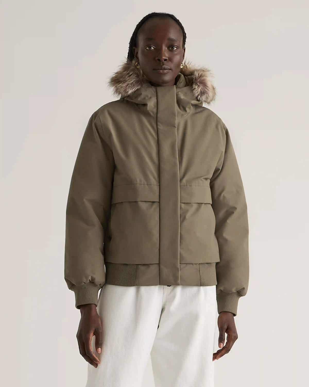 Responsible Down Hooded Short Parka