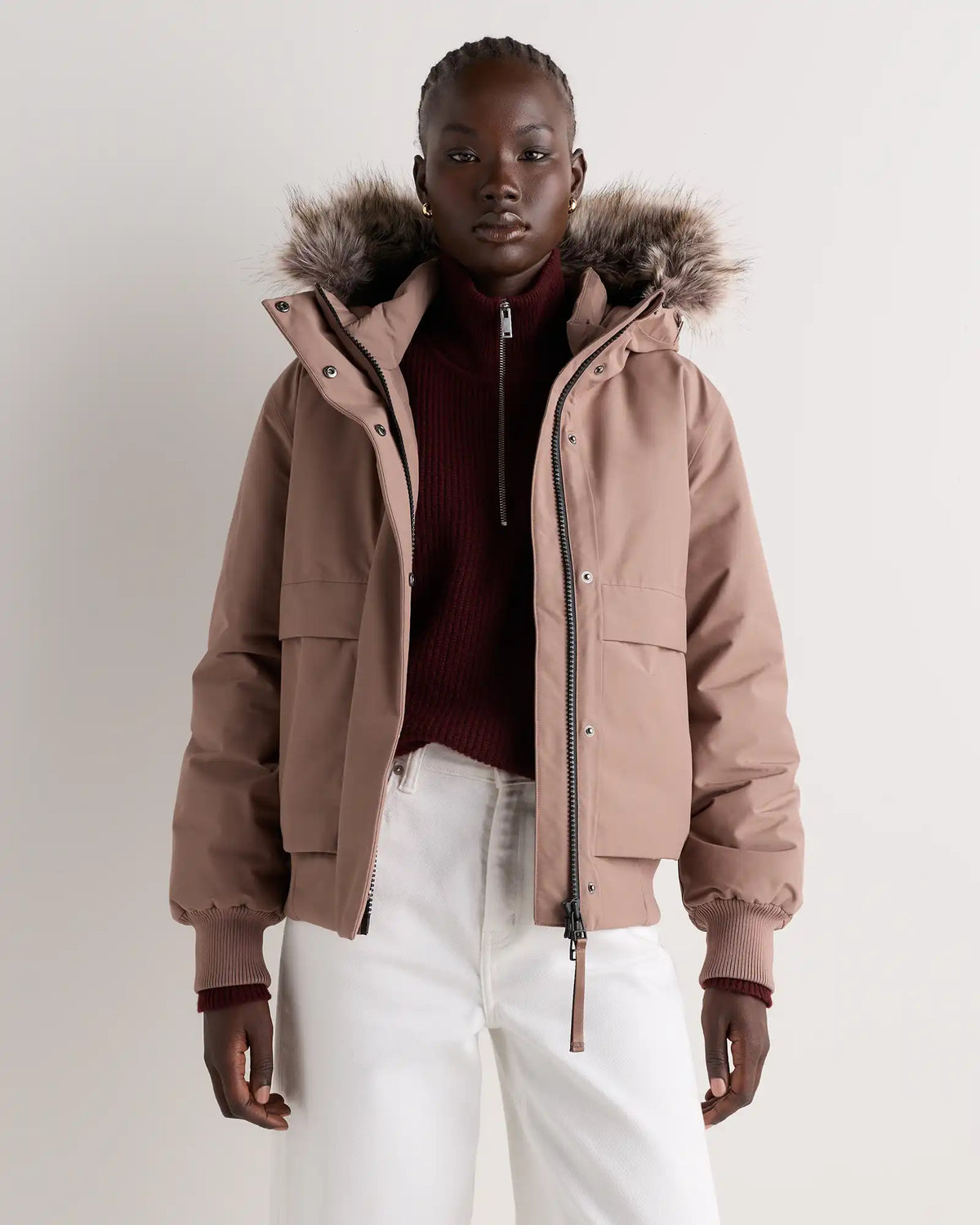 Responsible Down Hooded Short Parka
