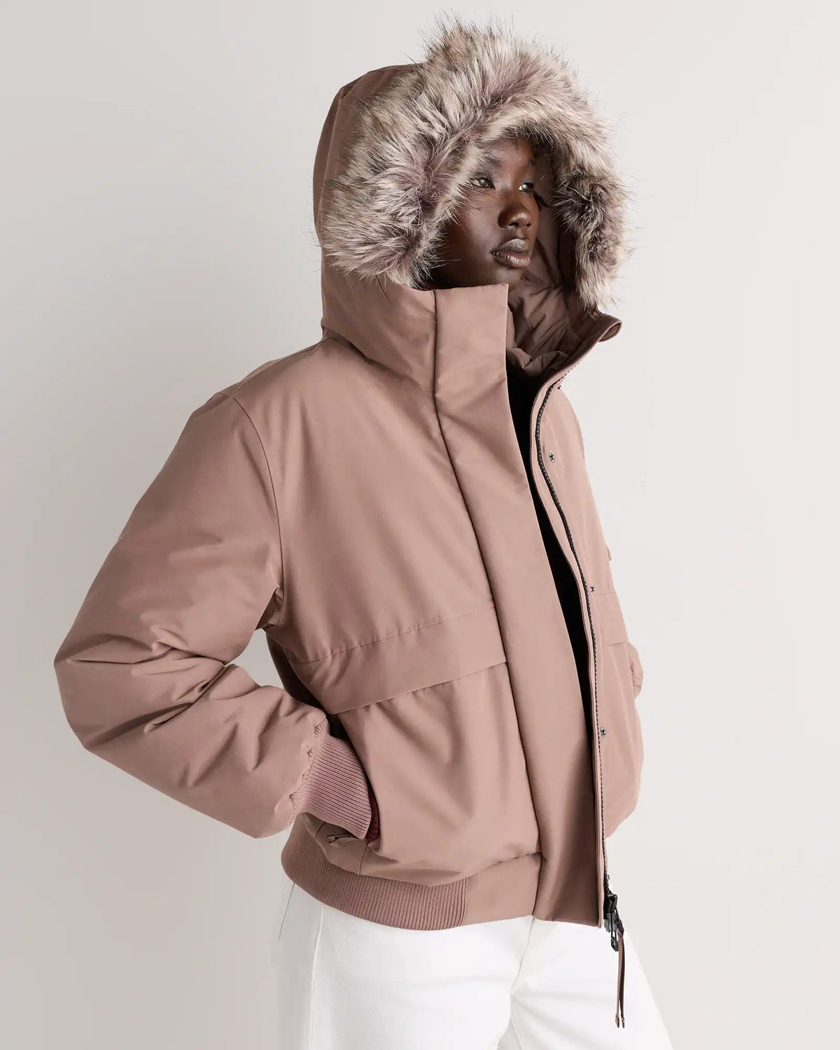Responsible Down Hooded Short Parka