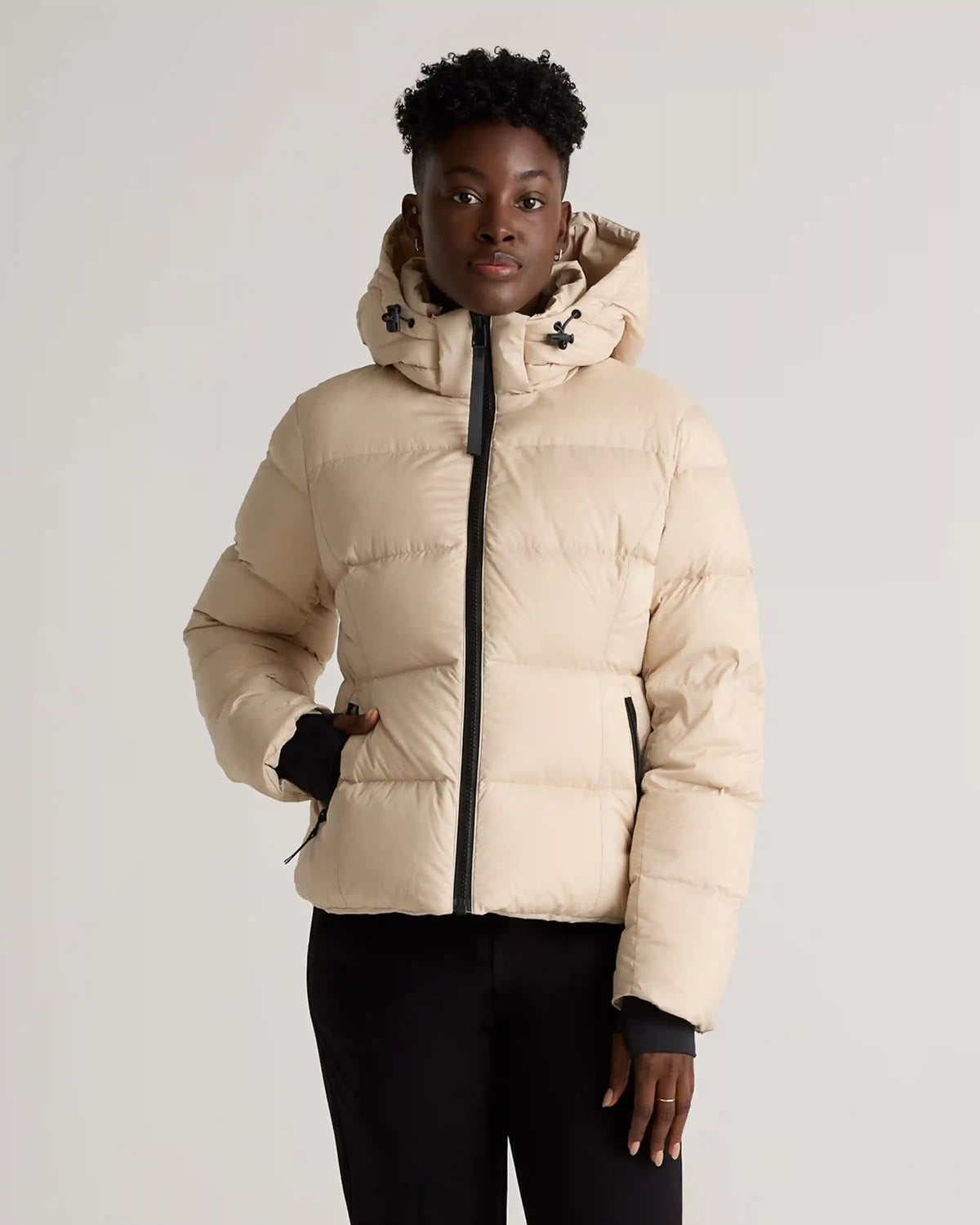 Responsible Down Cinch Waist Puffer Jacket