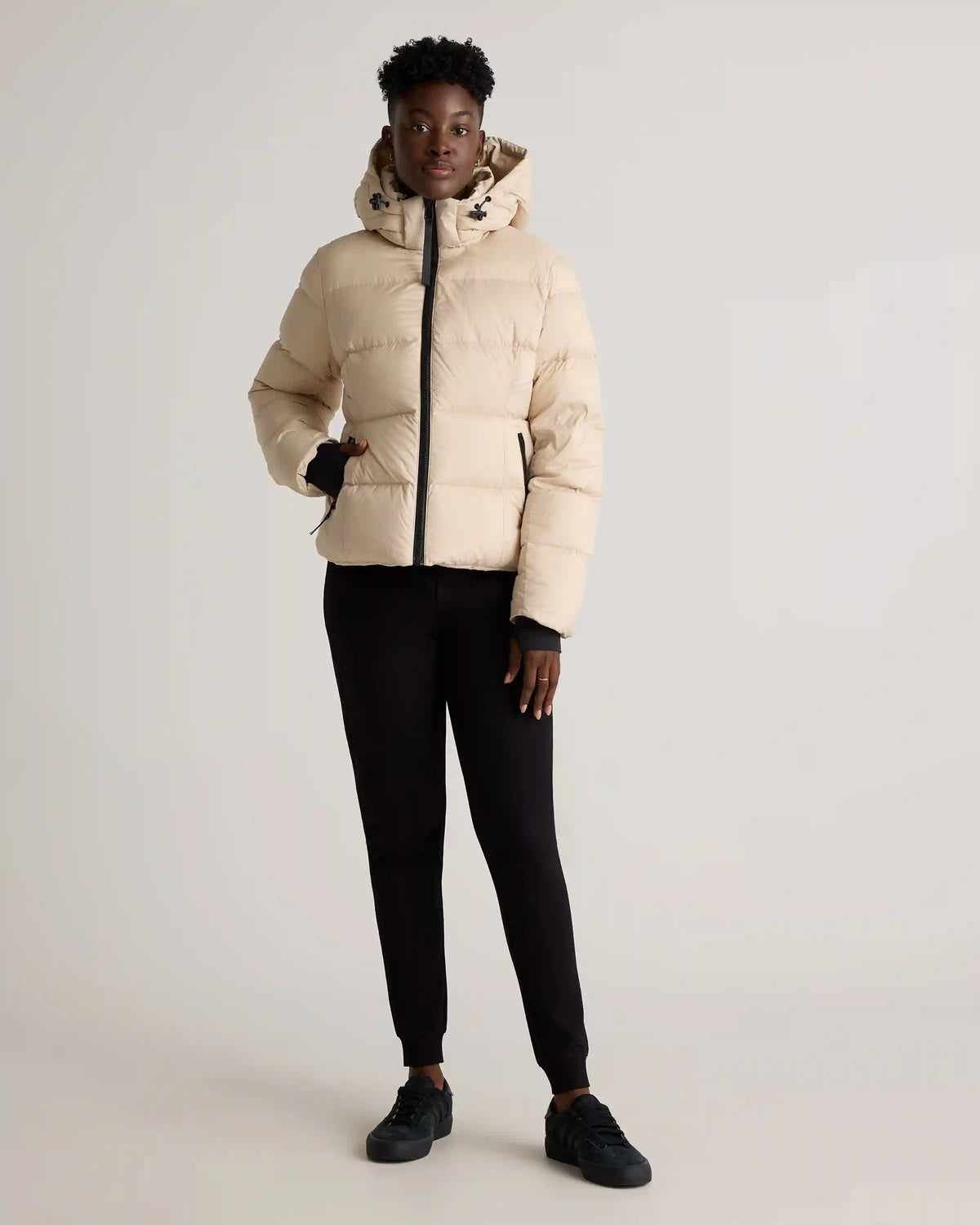 Responsible Down Cinch Waist Puffer Jacket