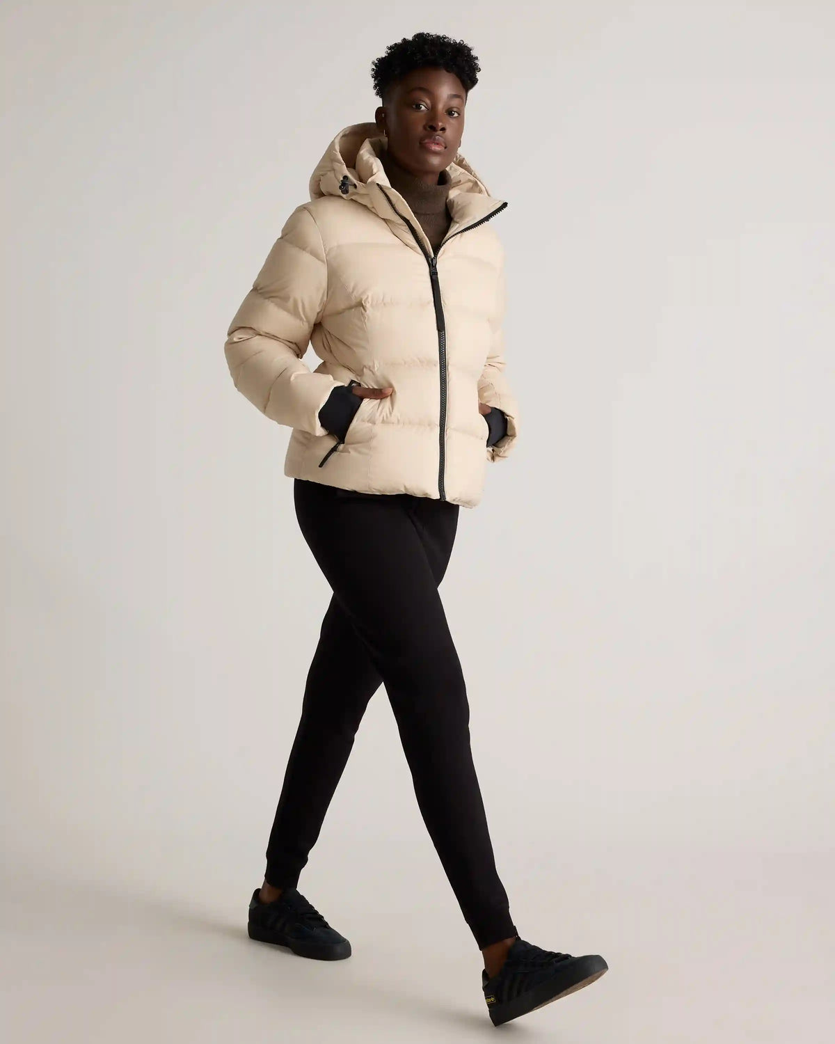 Responsible Down Cinch Waist Puffer Jacket