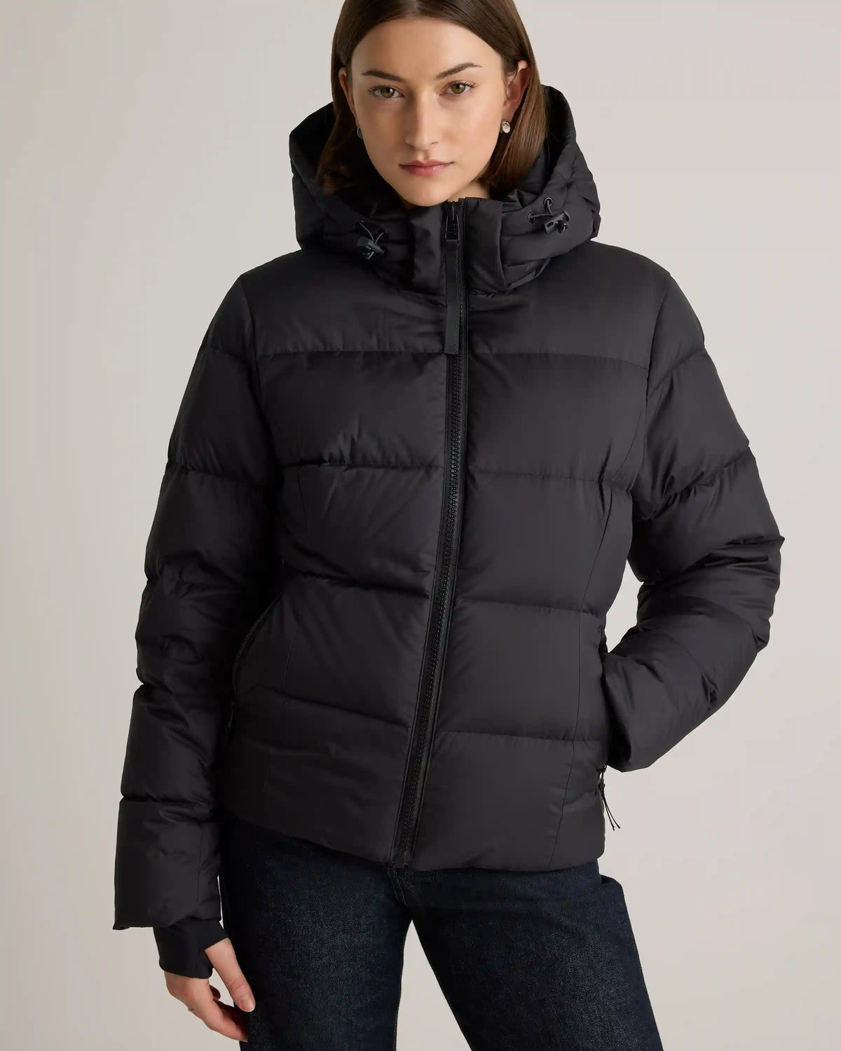 Responsible Down Cinch Waist Puffer Jacket
