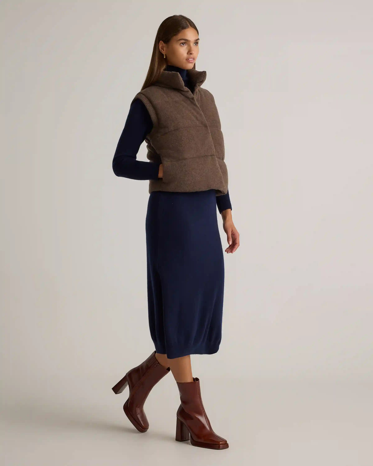Mongolian Cashmere Puffer Vest