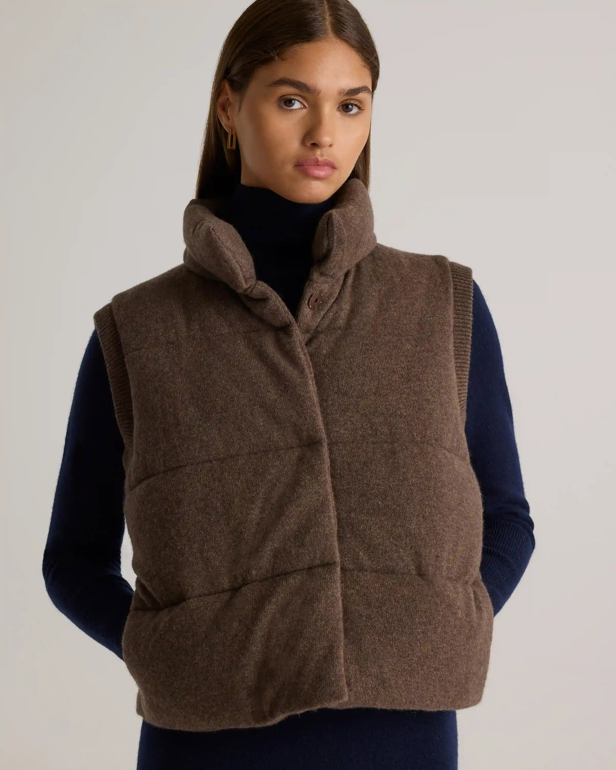 Mongolian Cashmere Puffer Vest
