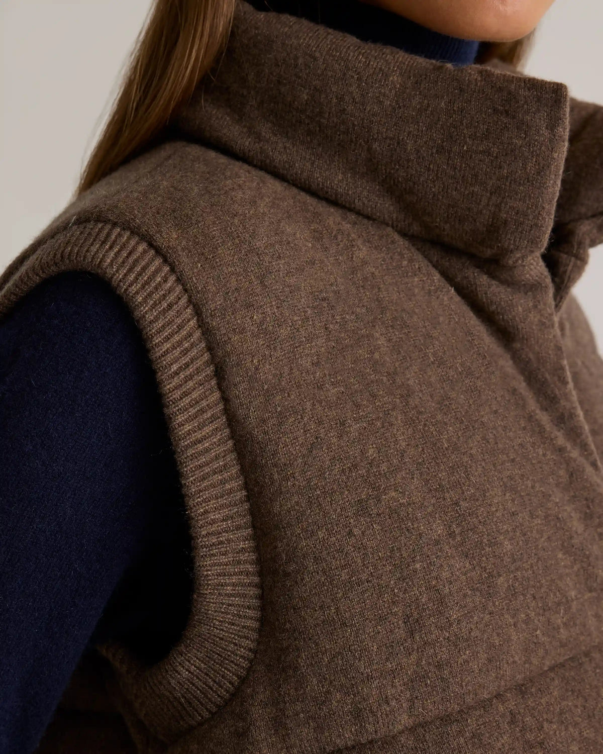 Mongolian Cashmere Puffer Vest