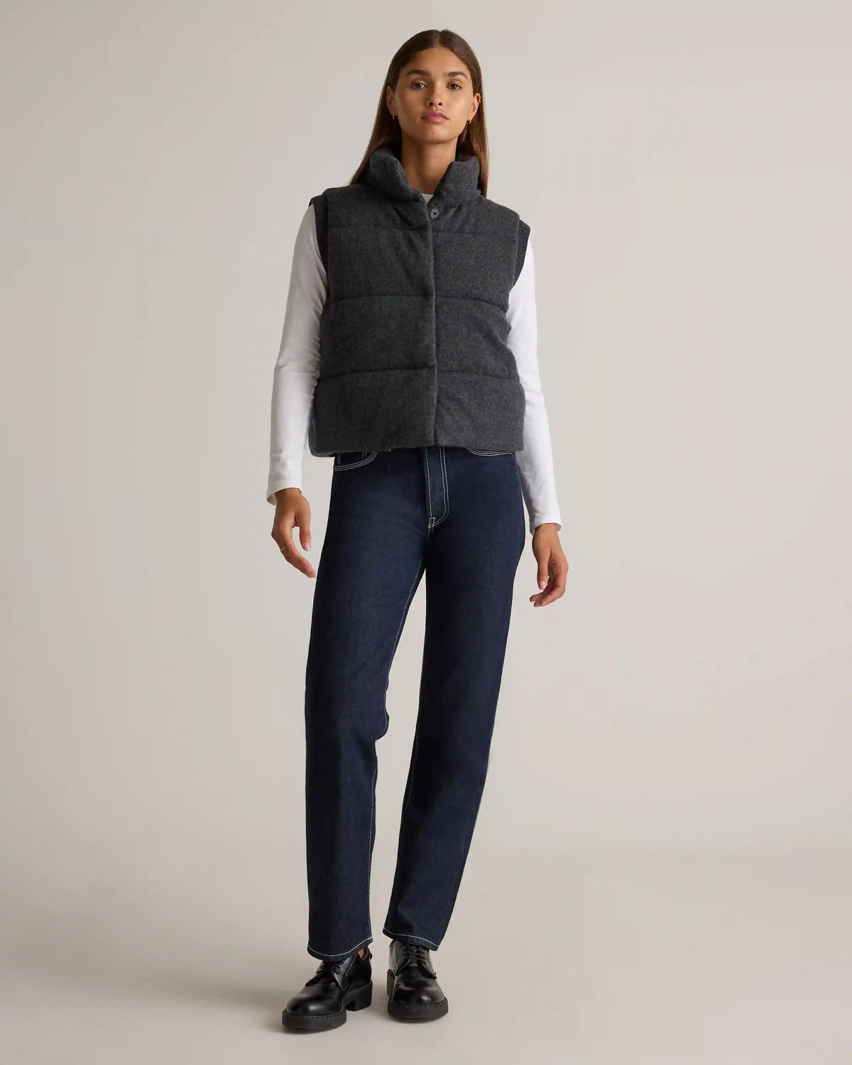 Mongolian Cashmere Puffer Vest