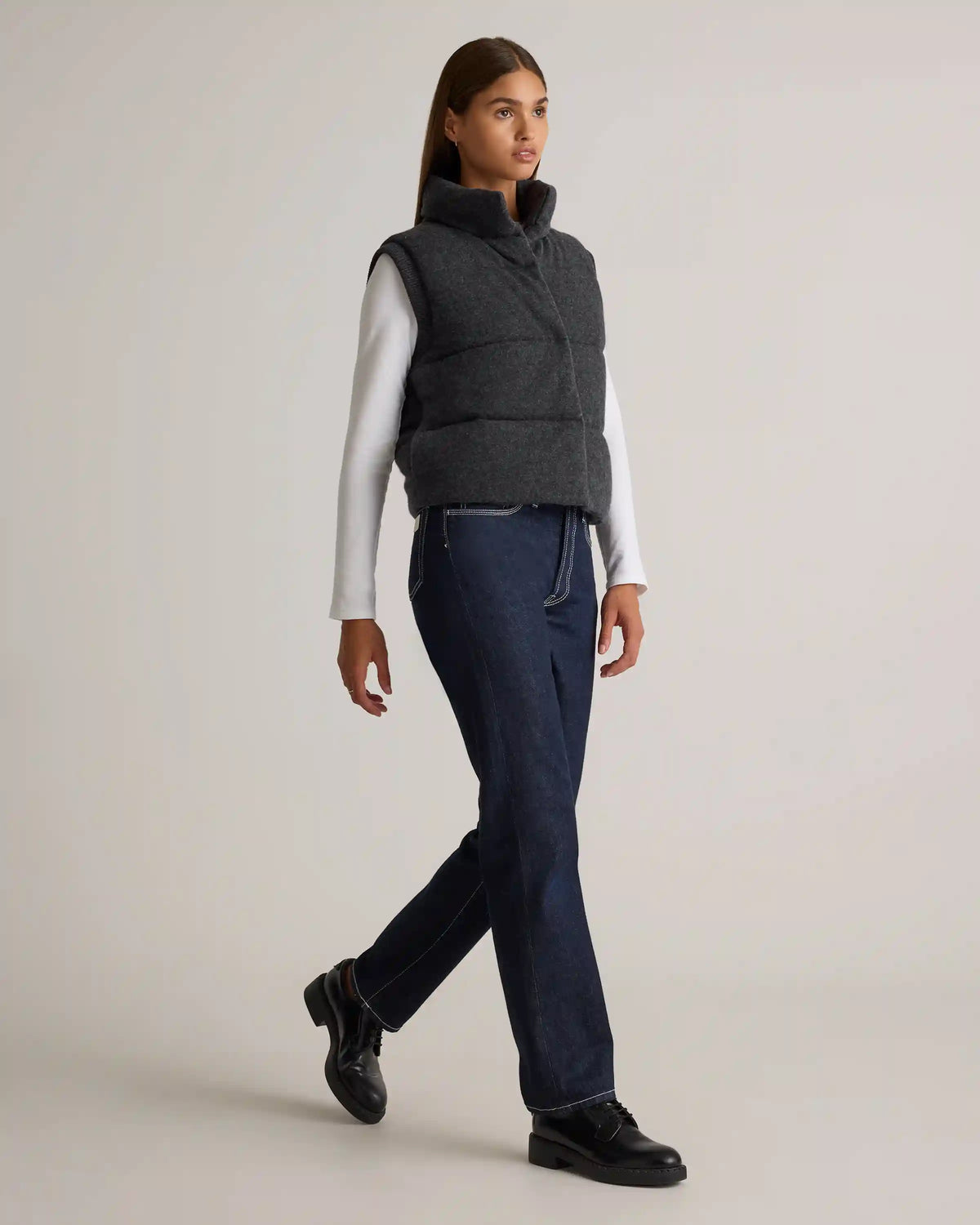 Mongolian Cashmere Puffer Vest