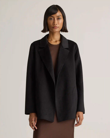 100% Mongolian Cashmere Double-Faced Open Blazer
