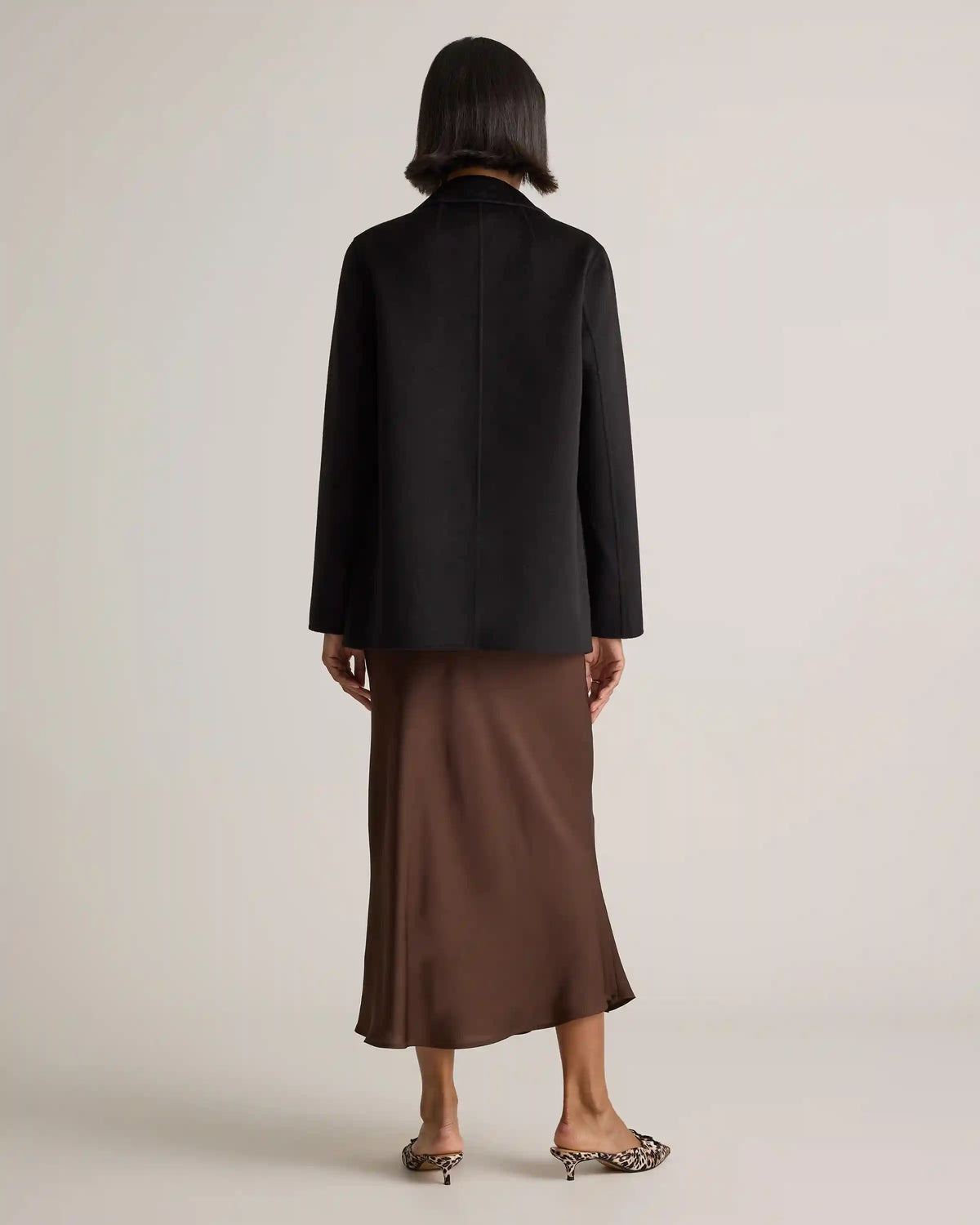 100% Mongolian Cashmere Double-Faced Open Blazer