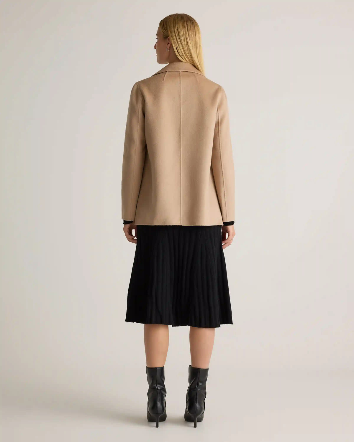 100% Mongolian Cashmere Double-Faced Open Blazer