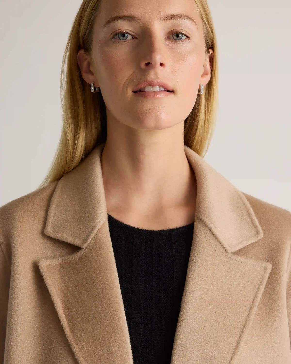 100% Mongolian Cashmere Double-Faced Open Blazer