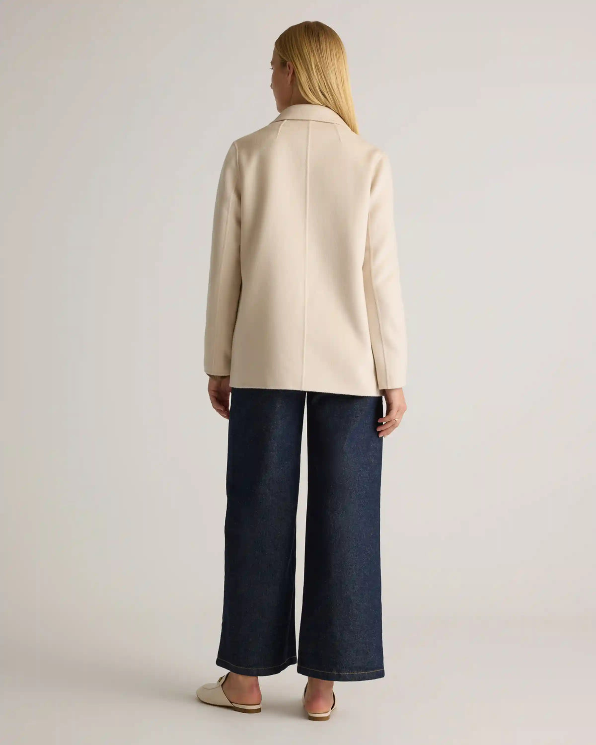 100% Mongolian Cashmere Double-Faced Open Blazer