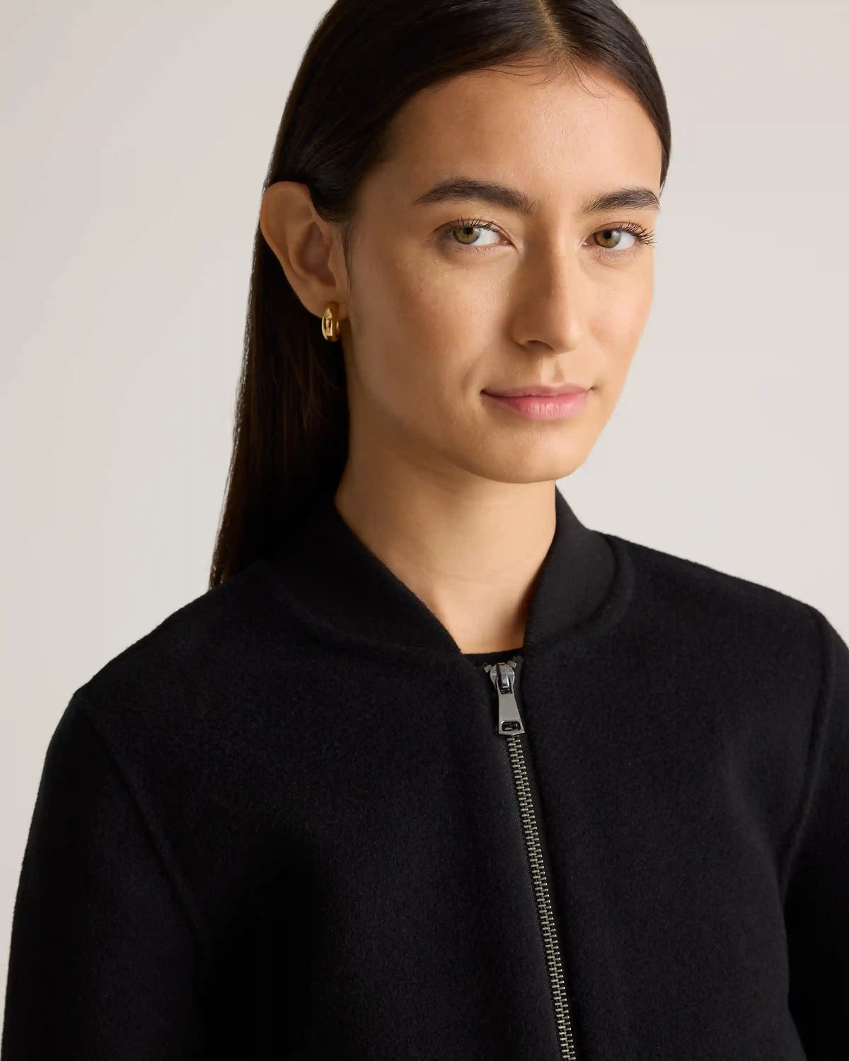 Double-Faced Merino Wool Bomber Jacket