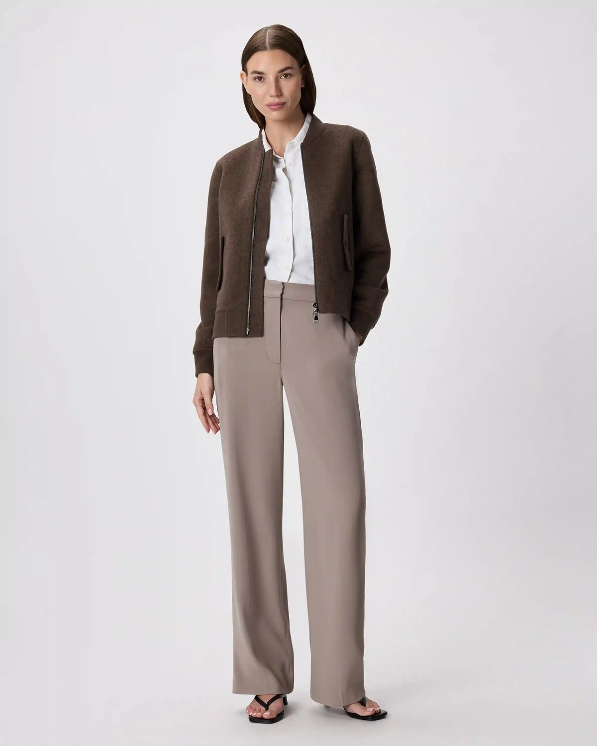 Double-Faced Merino Wool Bomber Jacket