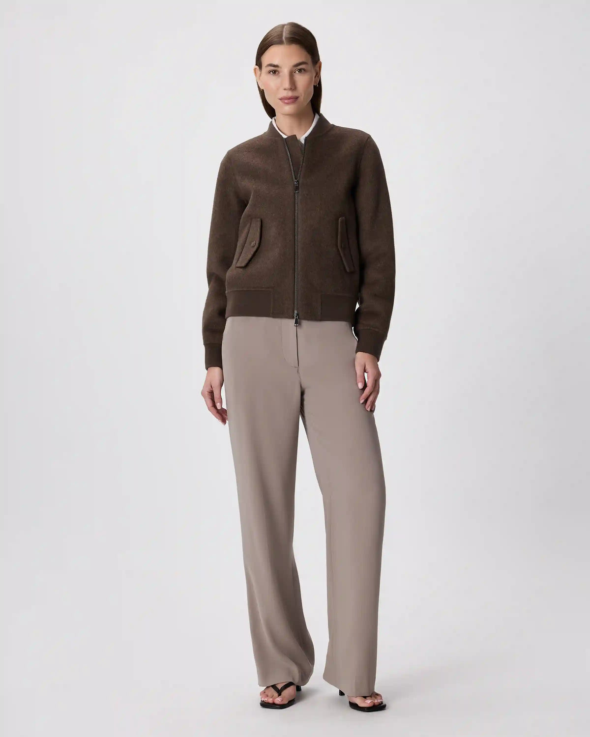 Double-Faced Merino Wool Bomber Jacket