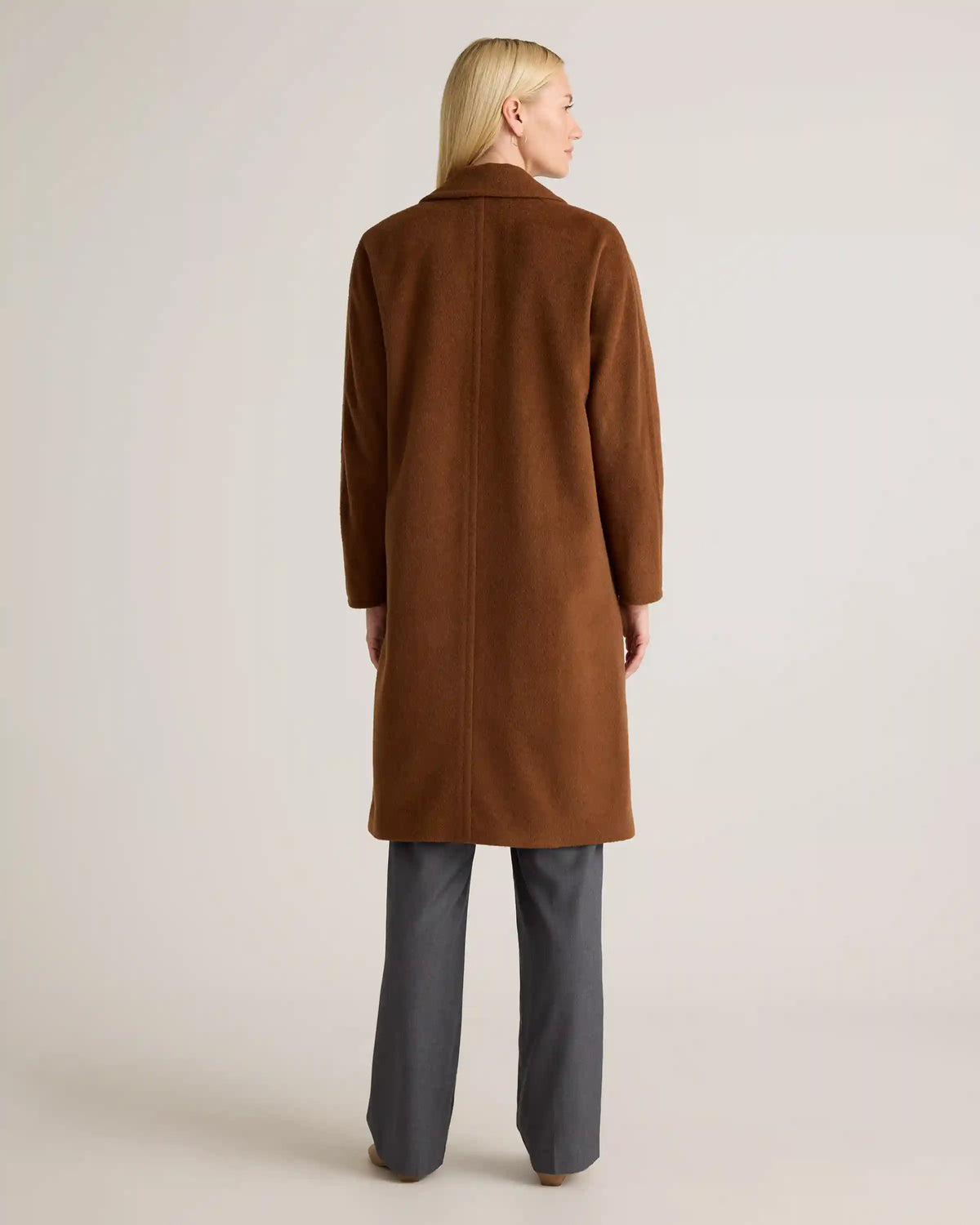 Camel Hair Double-Breasted Slouch Coat