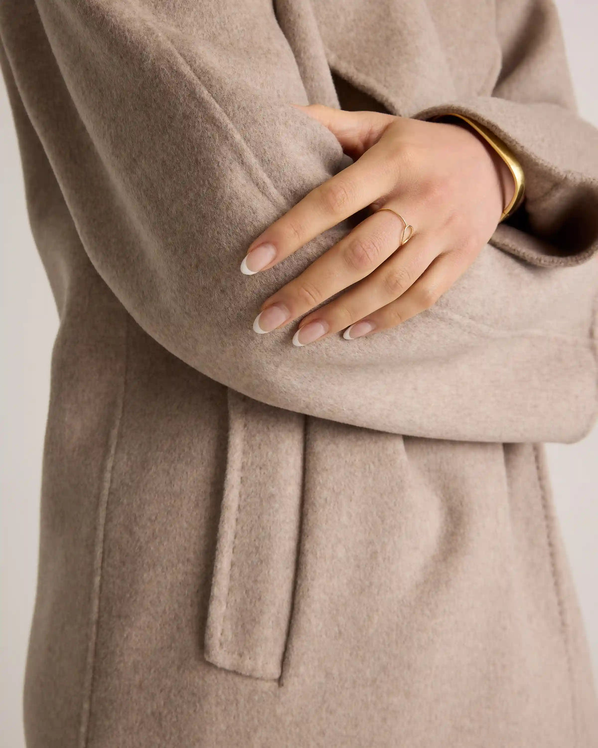 Double-Faced Merino Wool Notched Lapel Coat