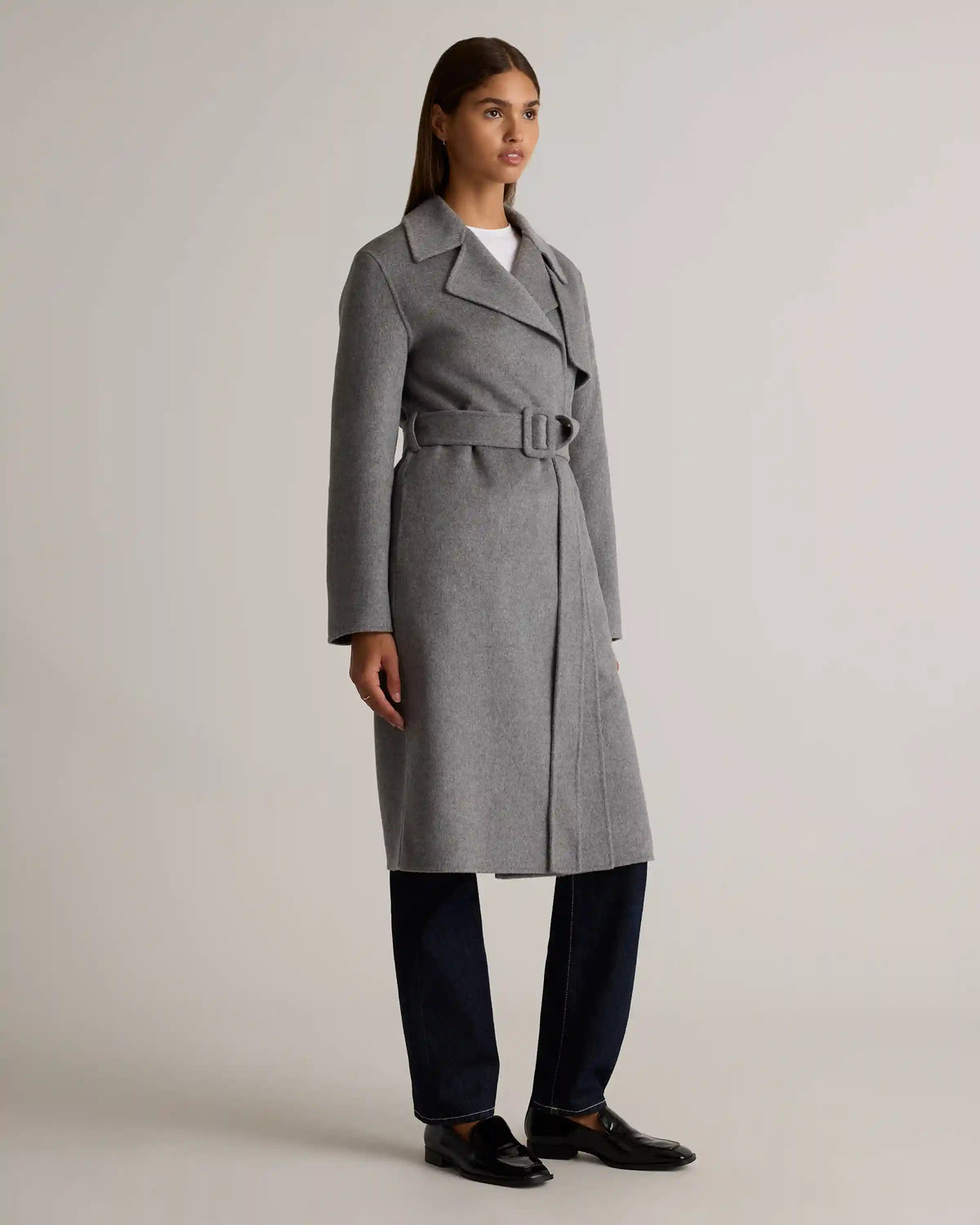 Double-Faced Merino Wool Trench Coat