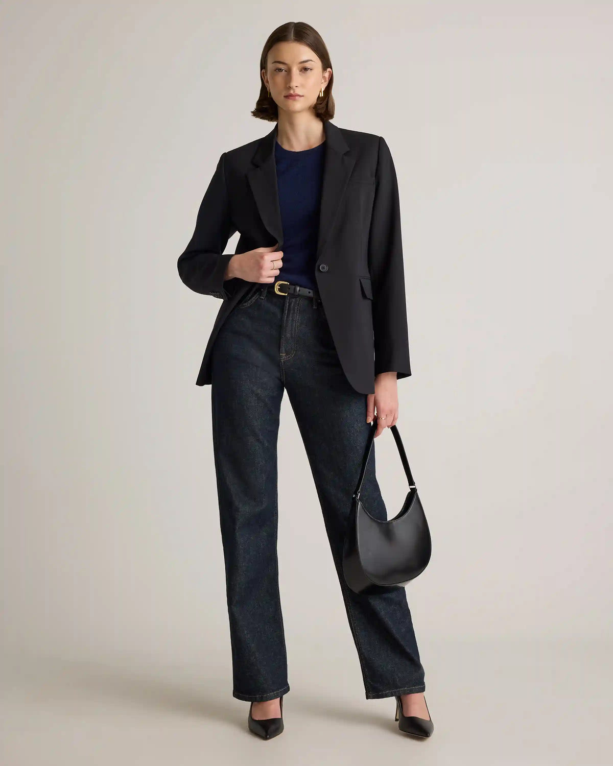 Italian Wool Long Blazer