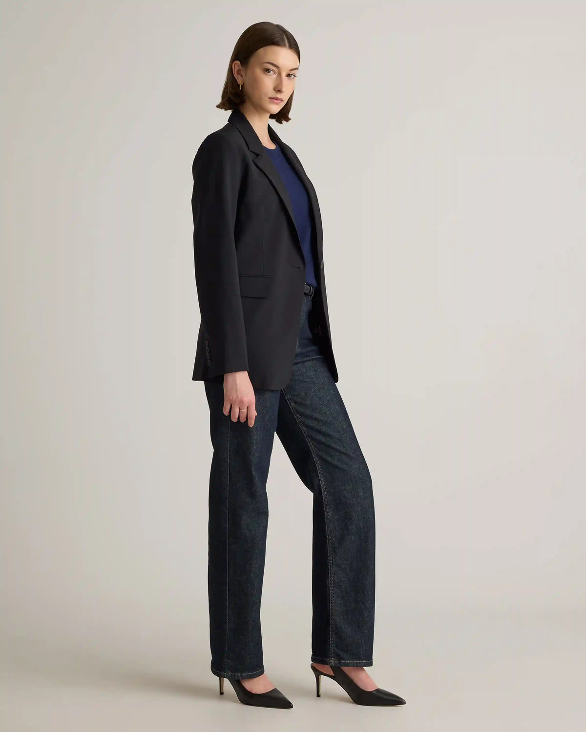 Italian Wool Long Blazer