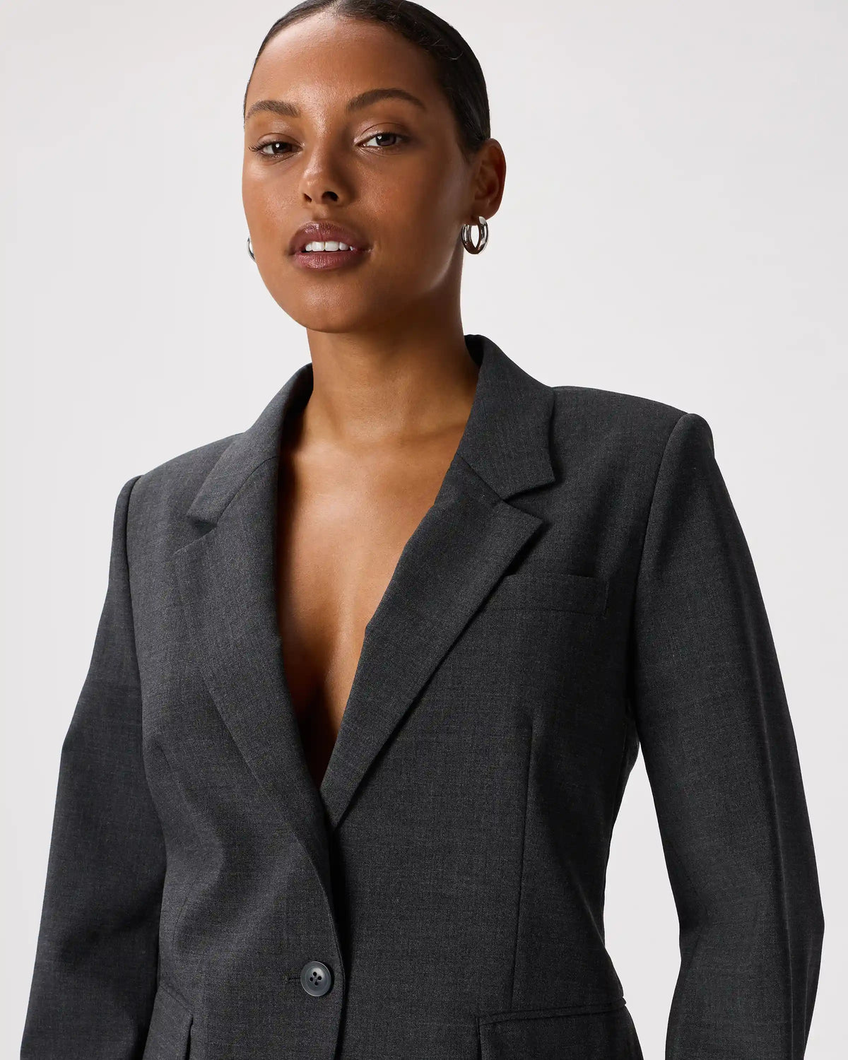 Italian Wool Long Blazer