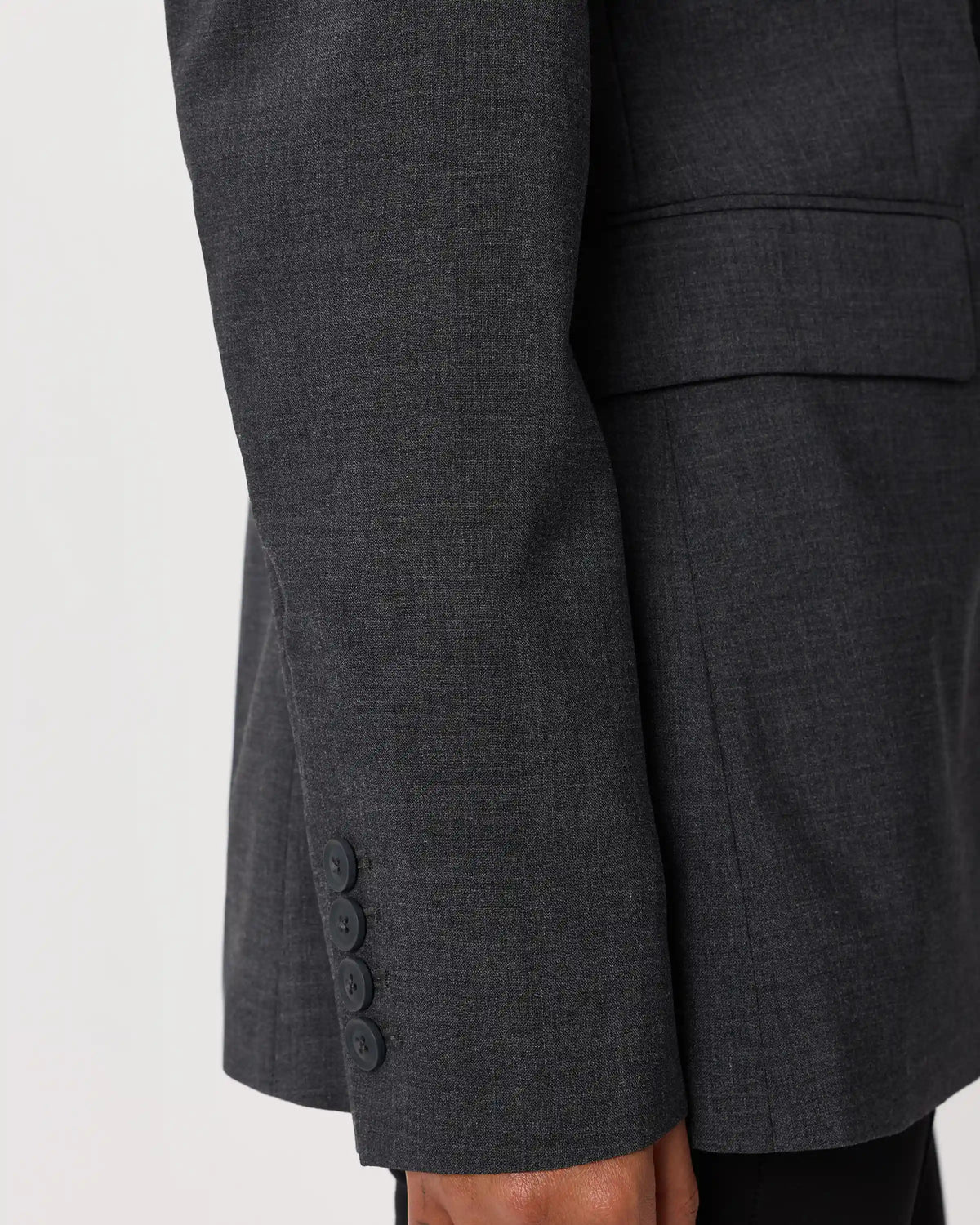 Italian Wool Long Blazer