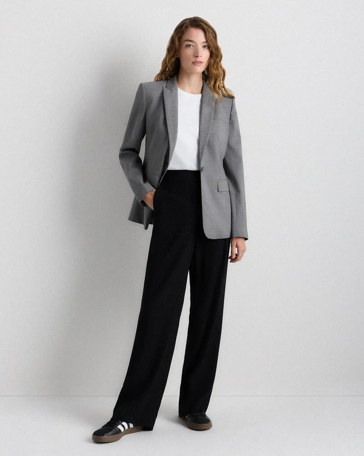 Italian Wool Long Blazer
