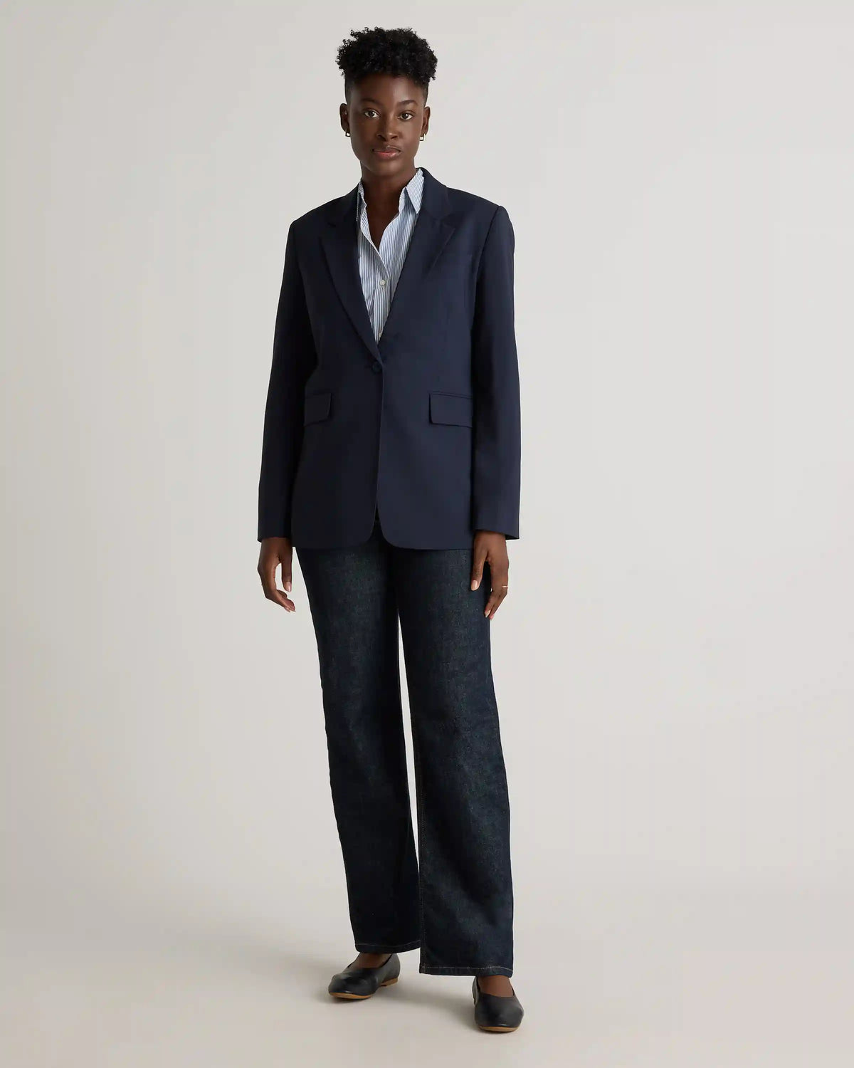 Italian Wool Long Blazer