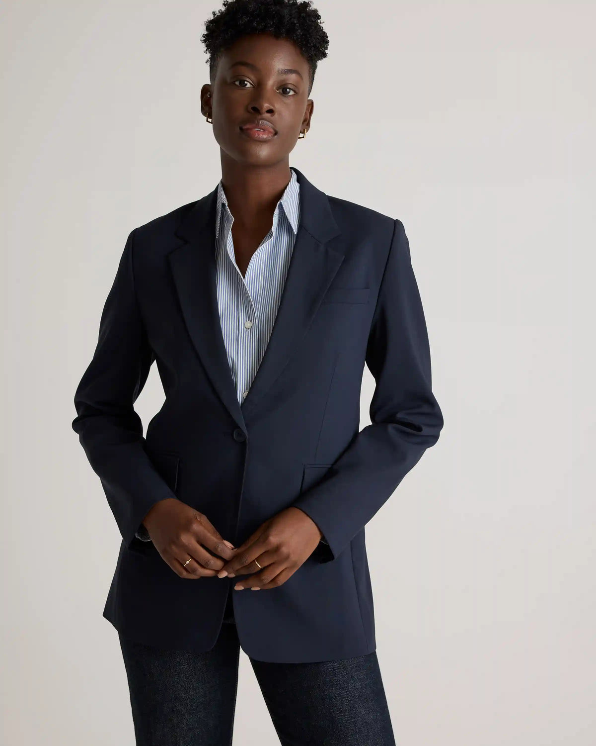 Italian Wool Long Blazer
