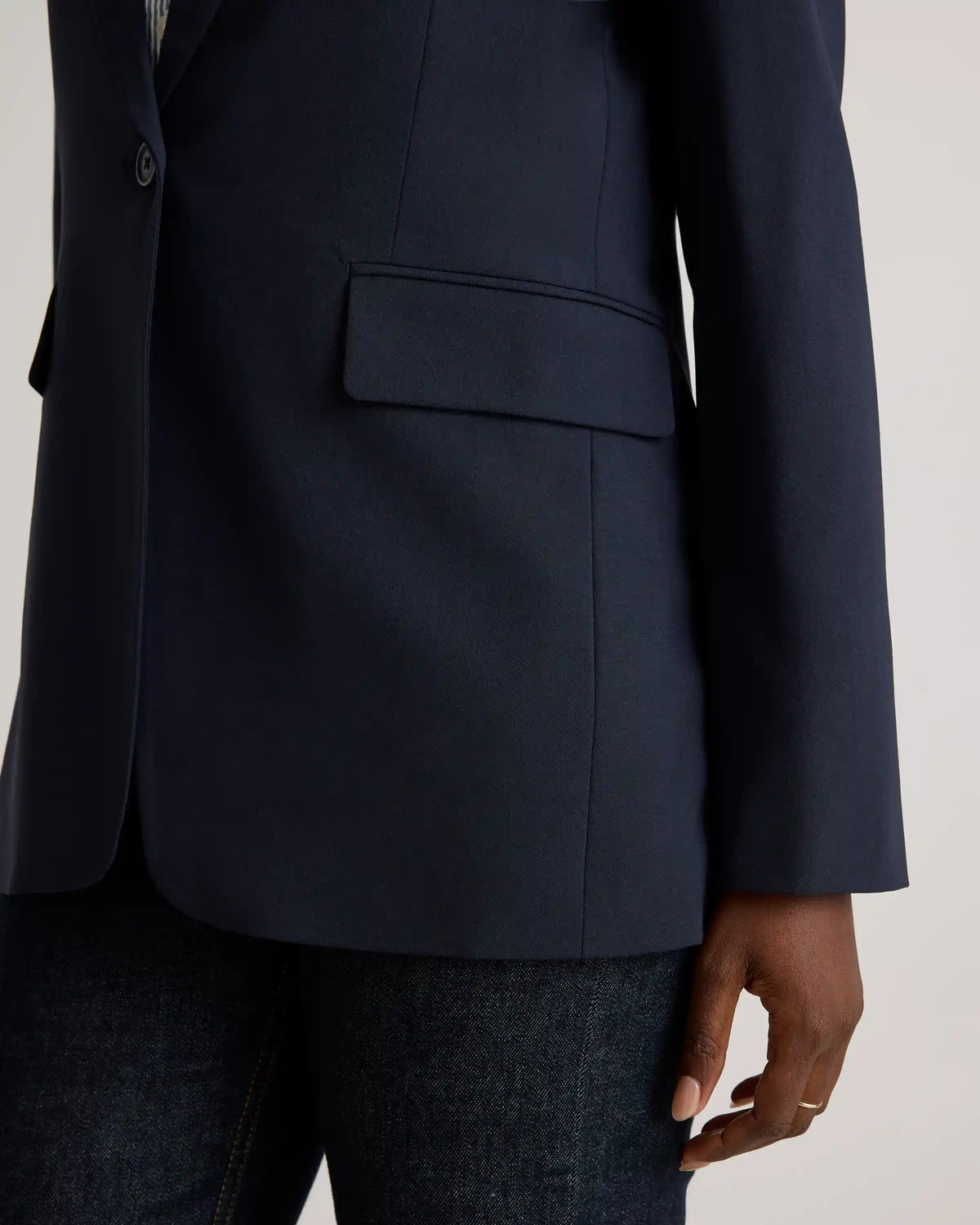 Italian Wool Long Blazer