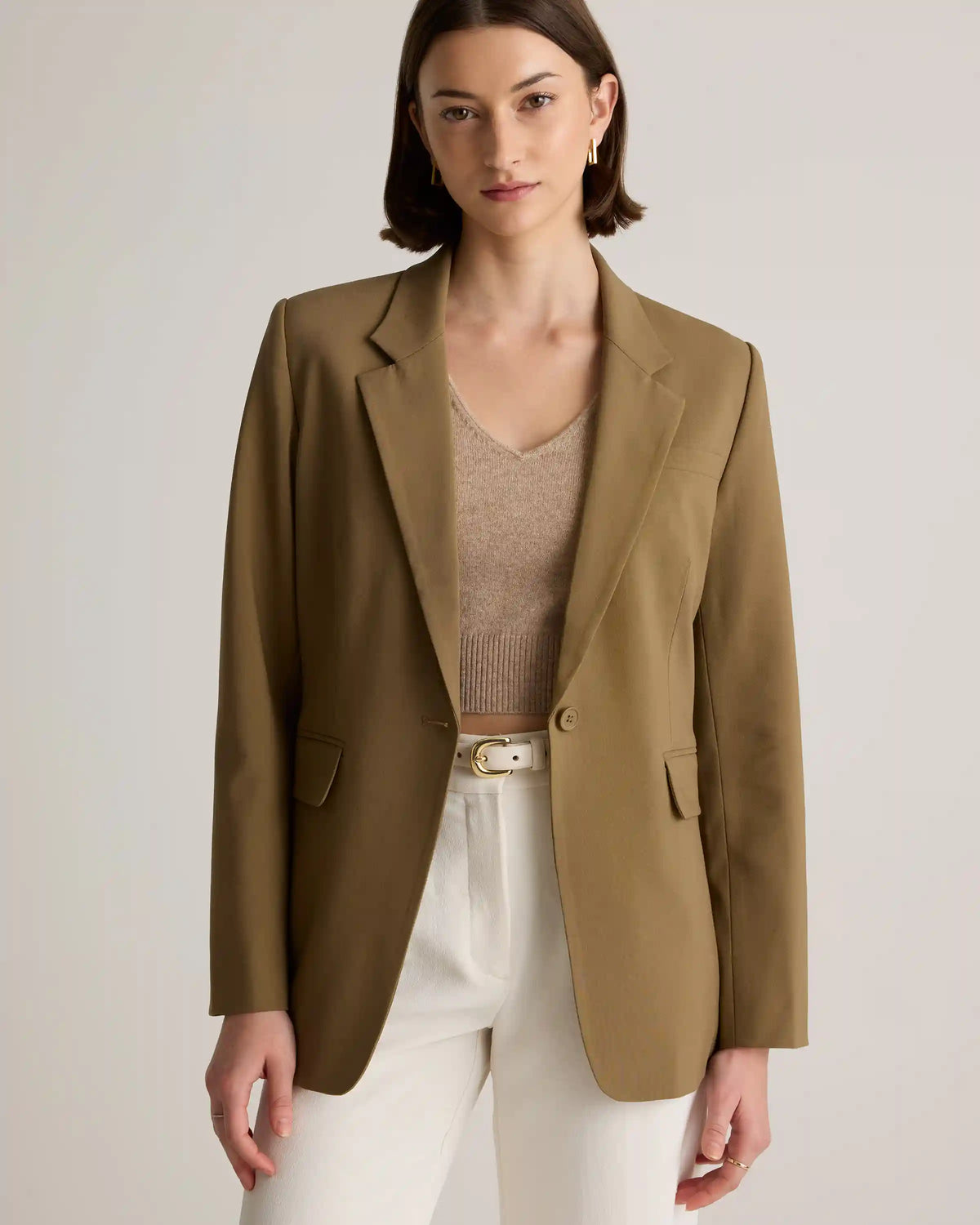 Italian Wool Long Blazer