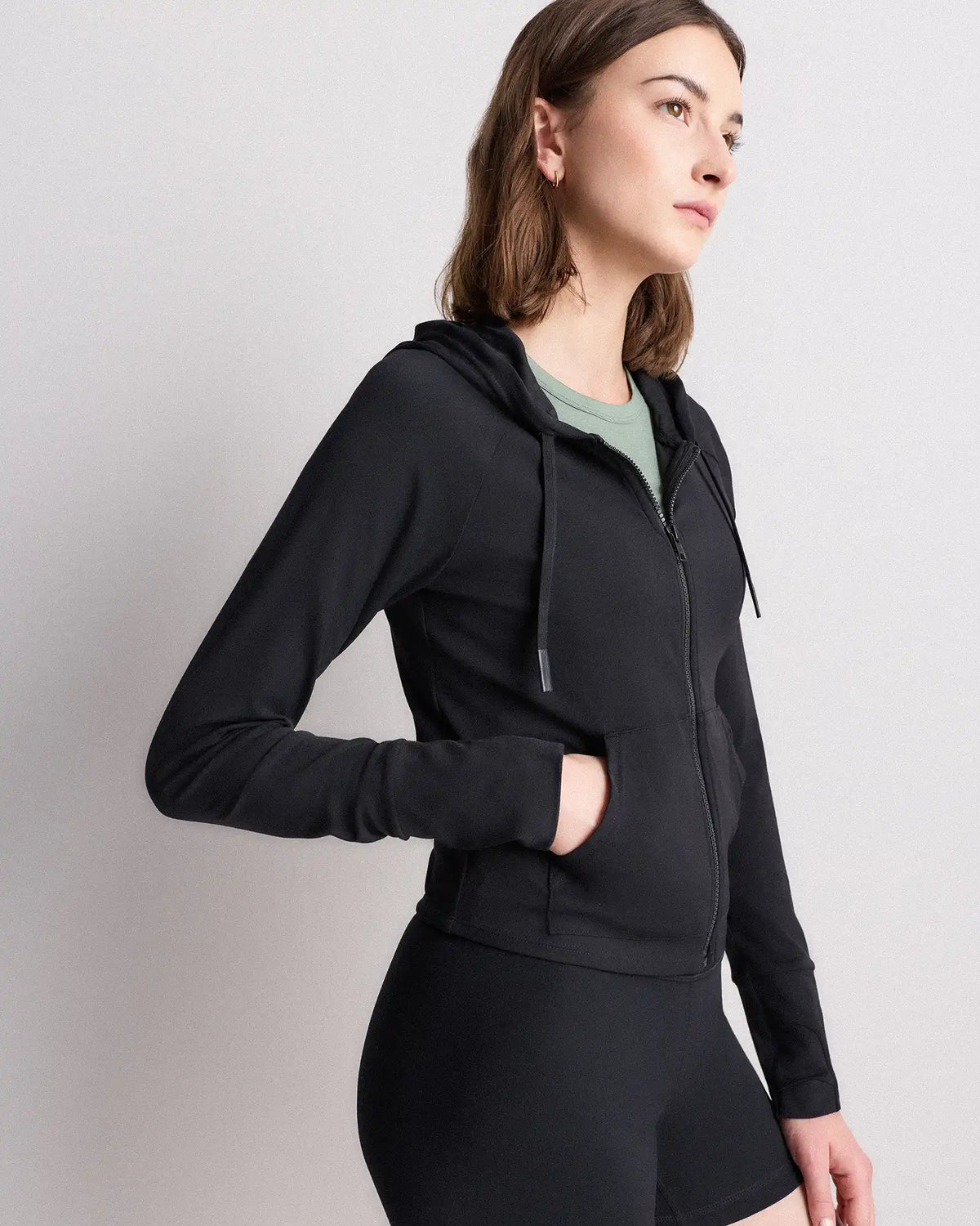 Ultra-Form Hooded Crop Jacket