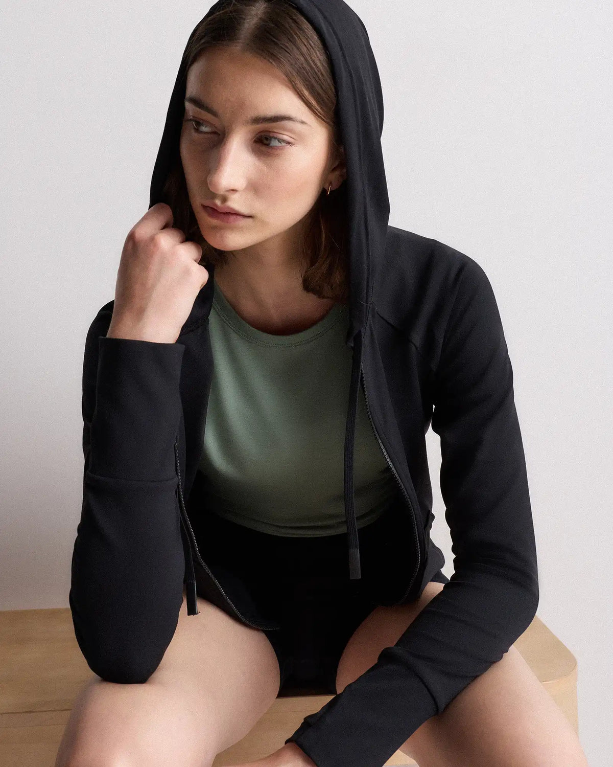 Ultra-Form Hooded Crop Jacket