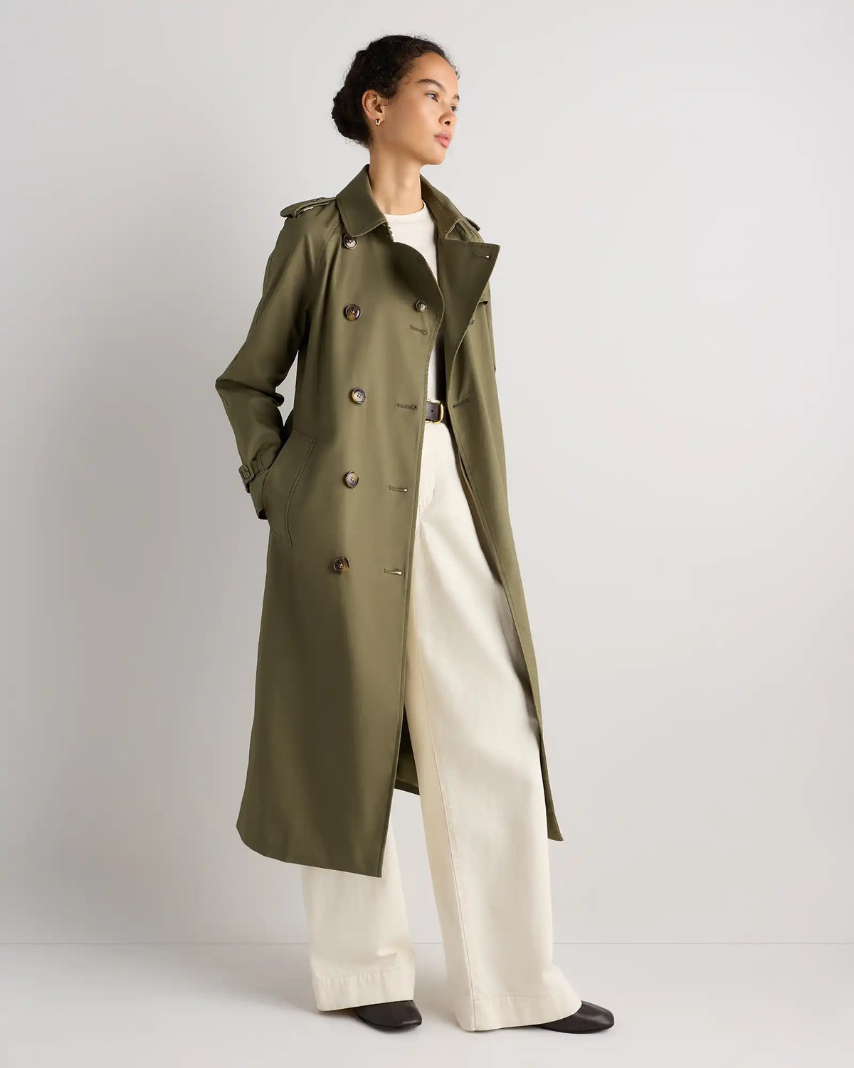 Comfort Stretch Long Trench Coat