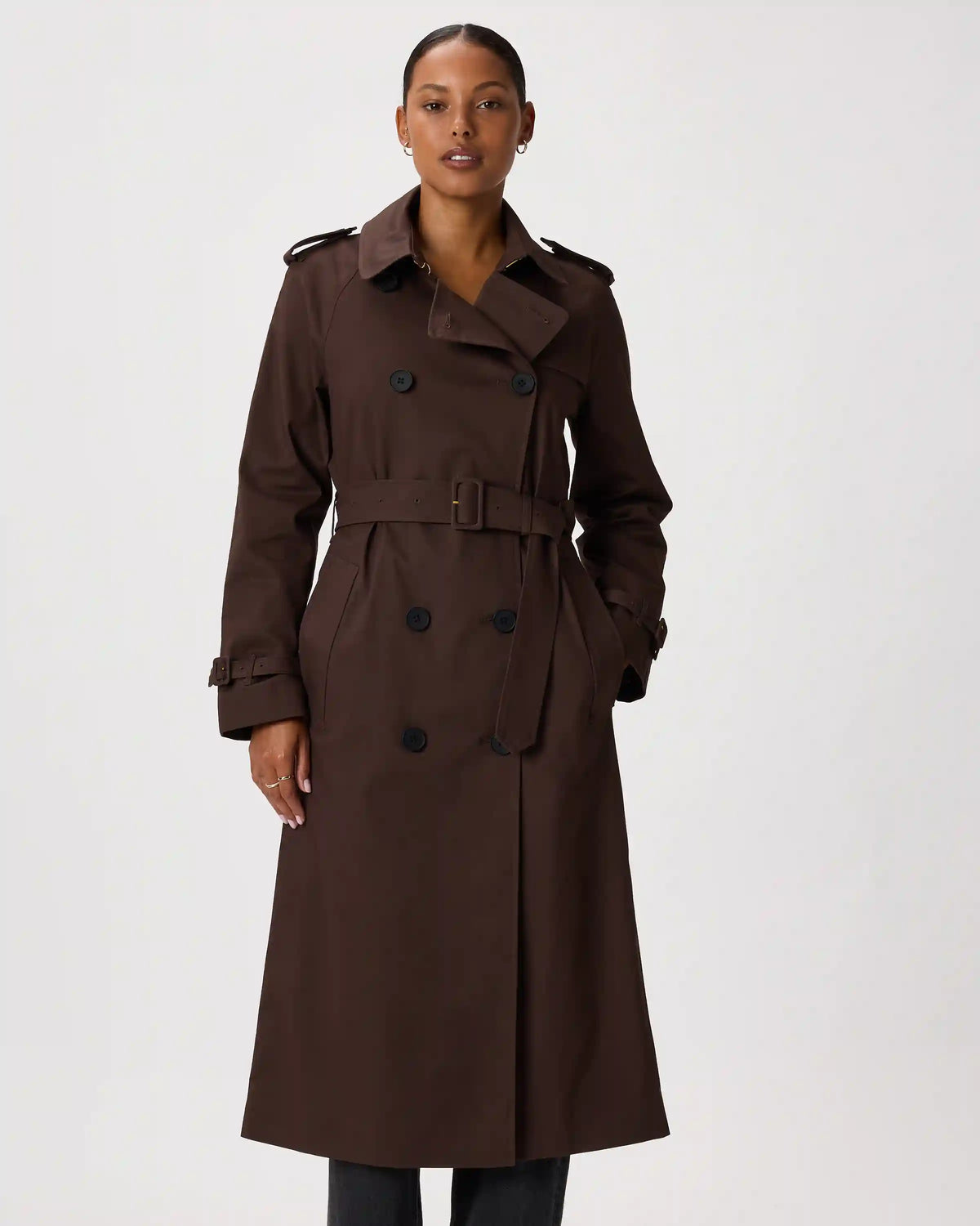 Comfort Stretch Long Trench Coat