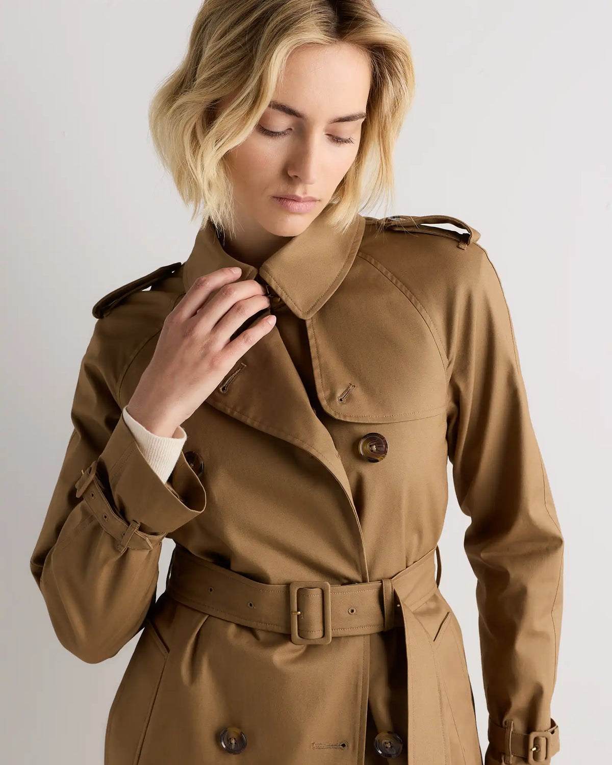 Comfort Stretch Long Trench Coat