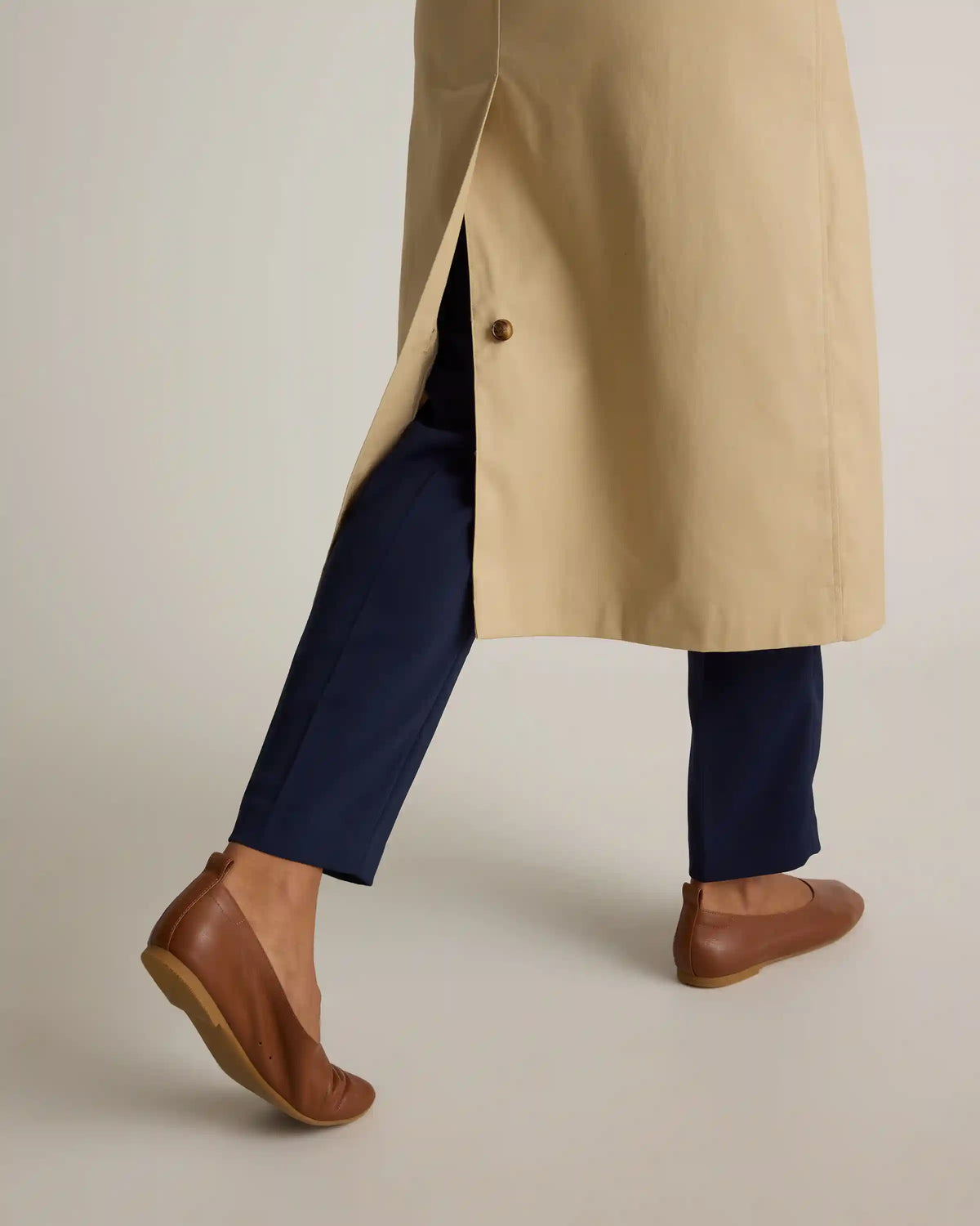 Comfort Stretch Long Trench Coat