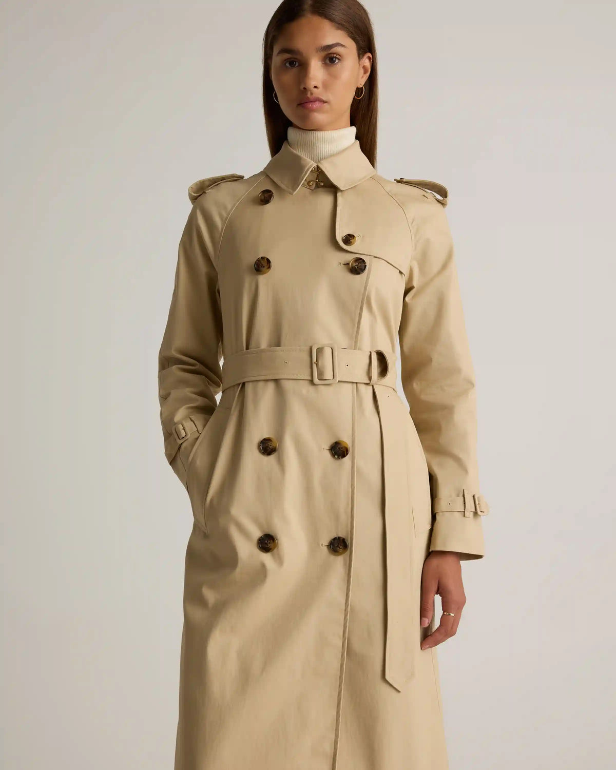 Comfort Stretch Long Trench Coat