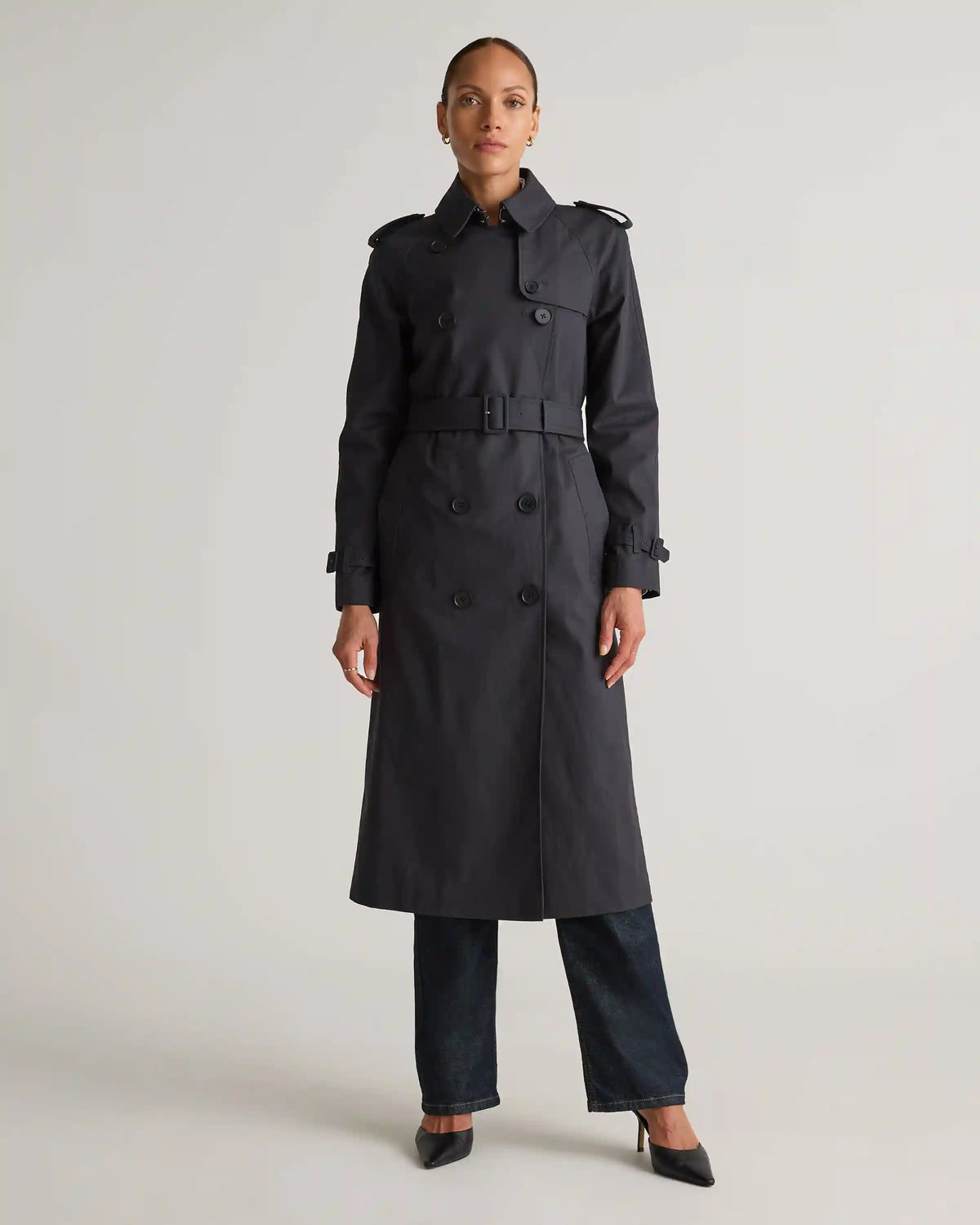 Comfort Stretch Long Trench Coat