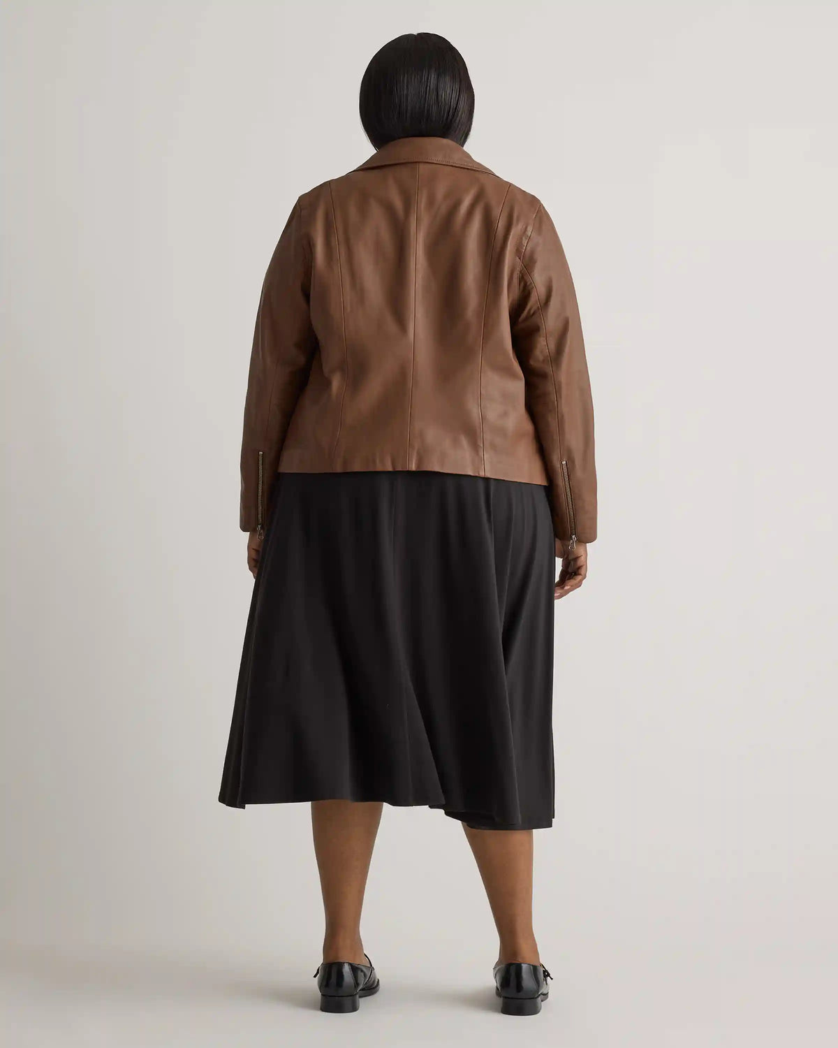 100% Washed Leather Biker Jacket