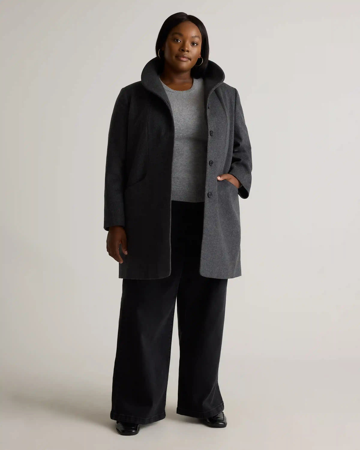 Italian Wool Cocoon Coat