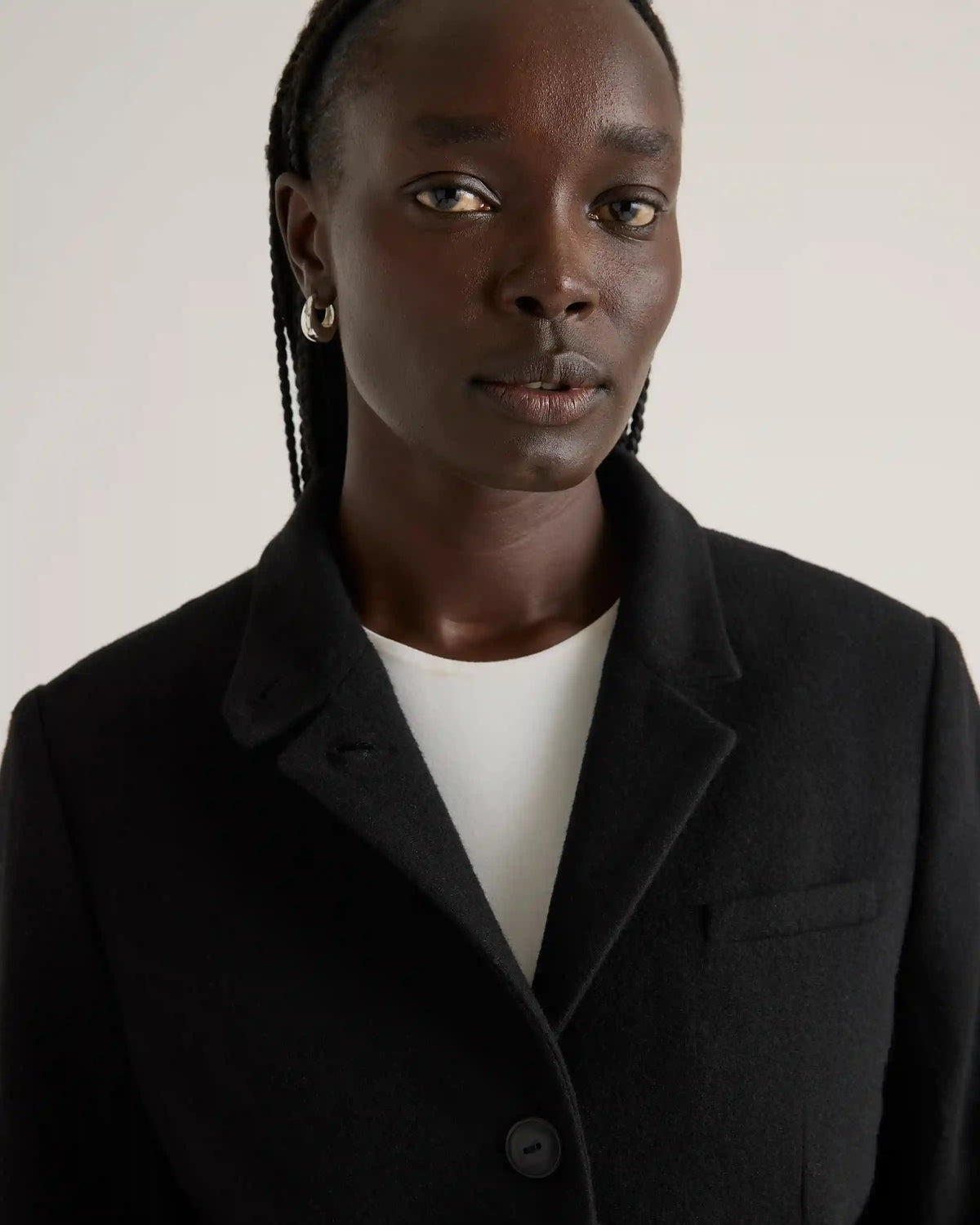 Italian Wool Stand Collar Blazer