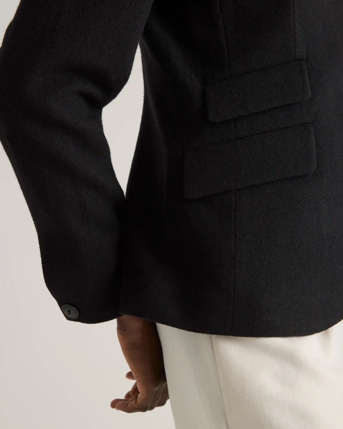 Italian Wool Stand Collar Blazer