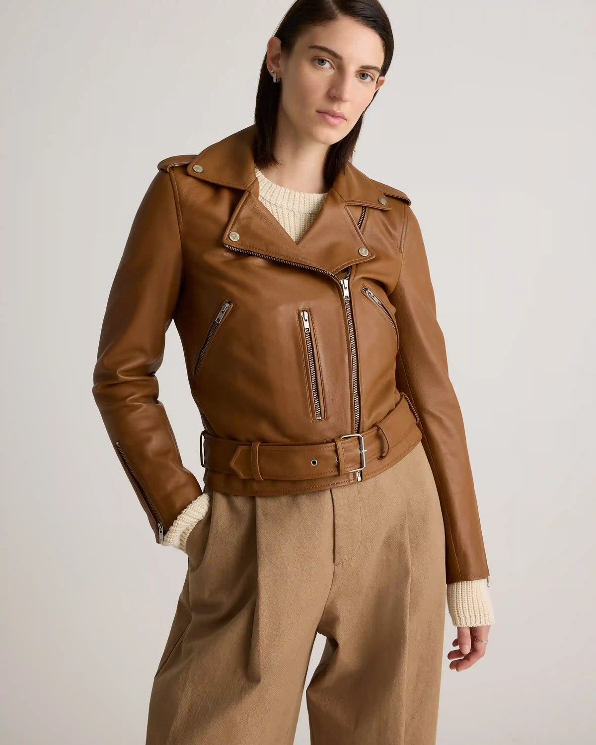 100% Leather Motorcycle Jacket